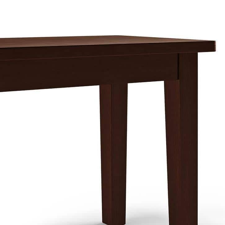 Diner Dining Bench In Dark Walnut Finish