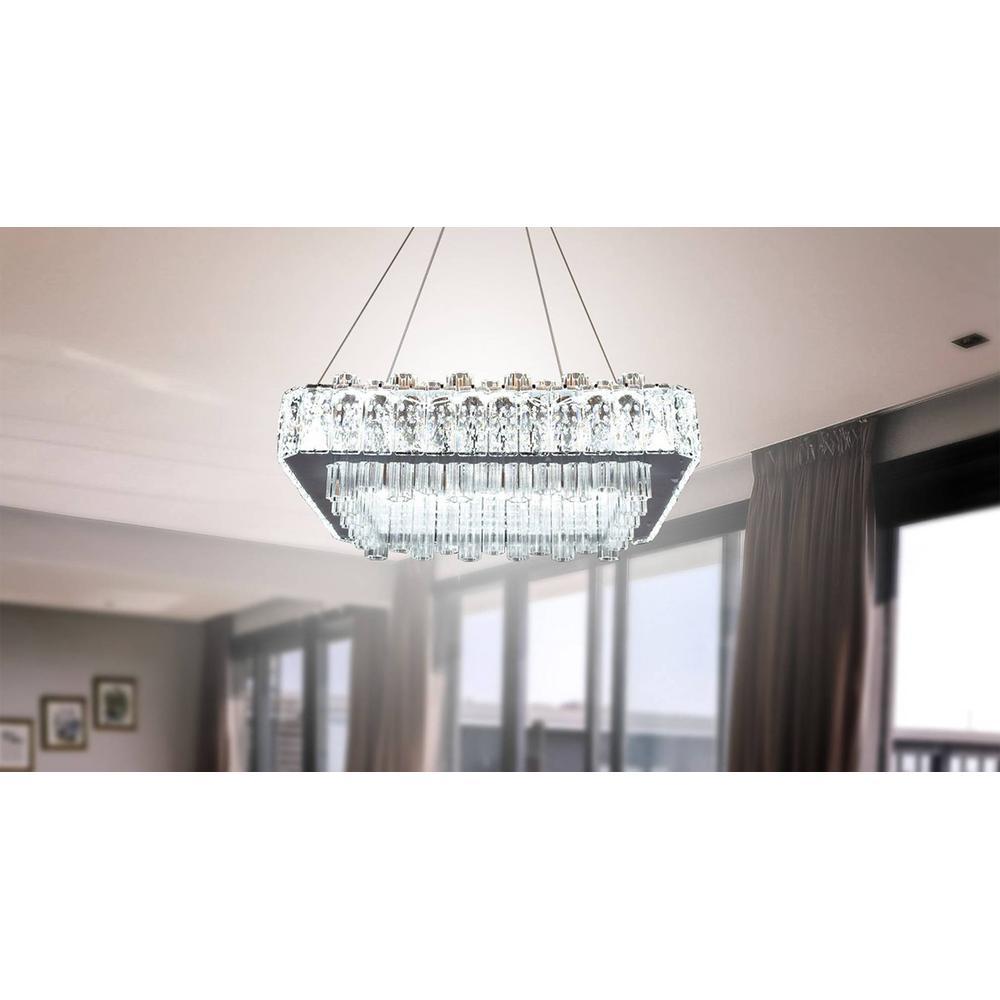 Candela Crystal Three Way Remote Lighting Chandelier