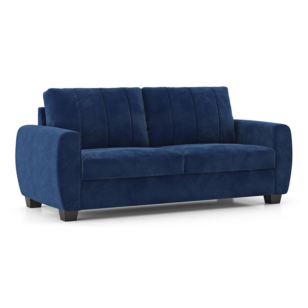 Luna 3 Seater Fabric Sofa (Marine Blue)