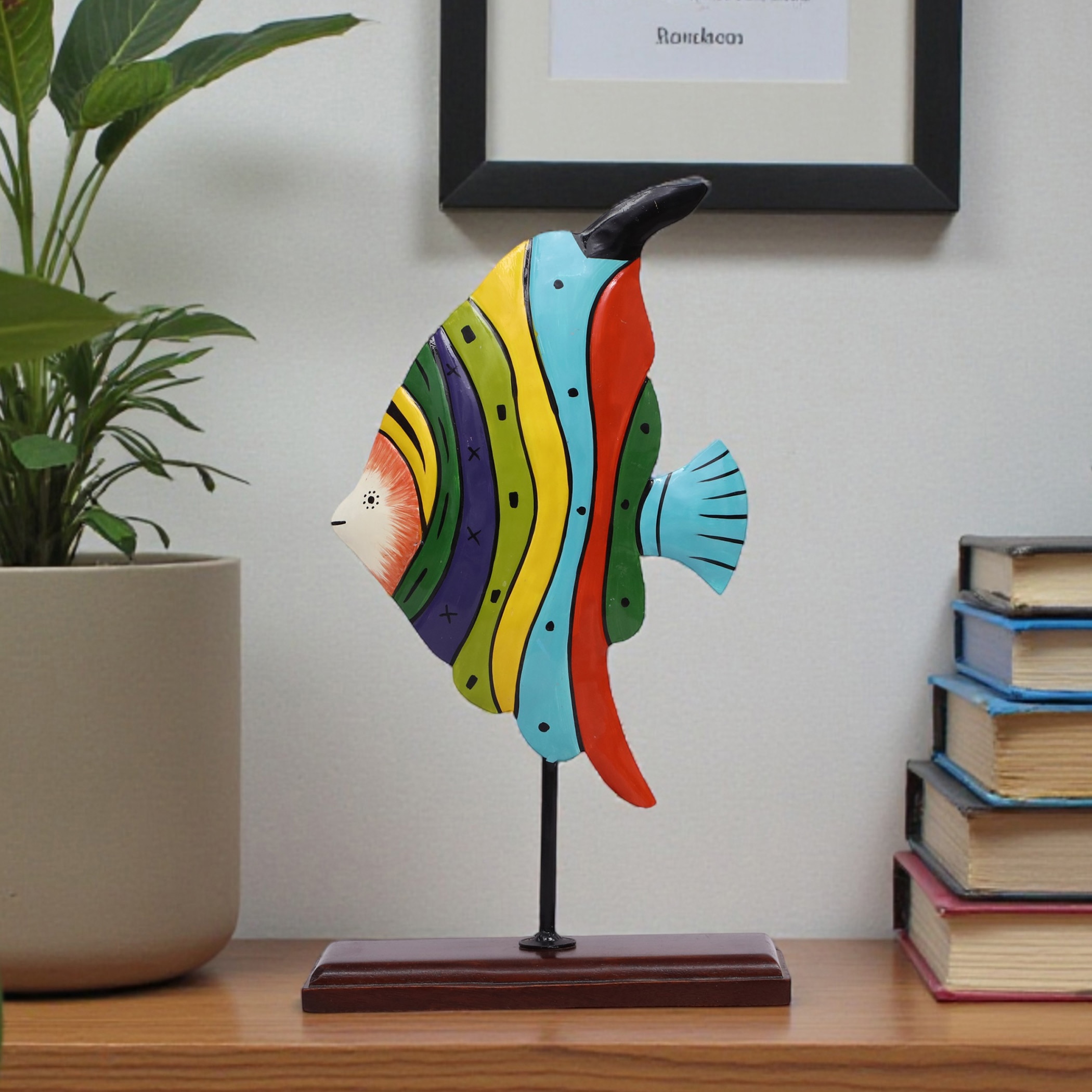 Cod Metal Showpiece in Multicolor