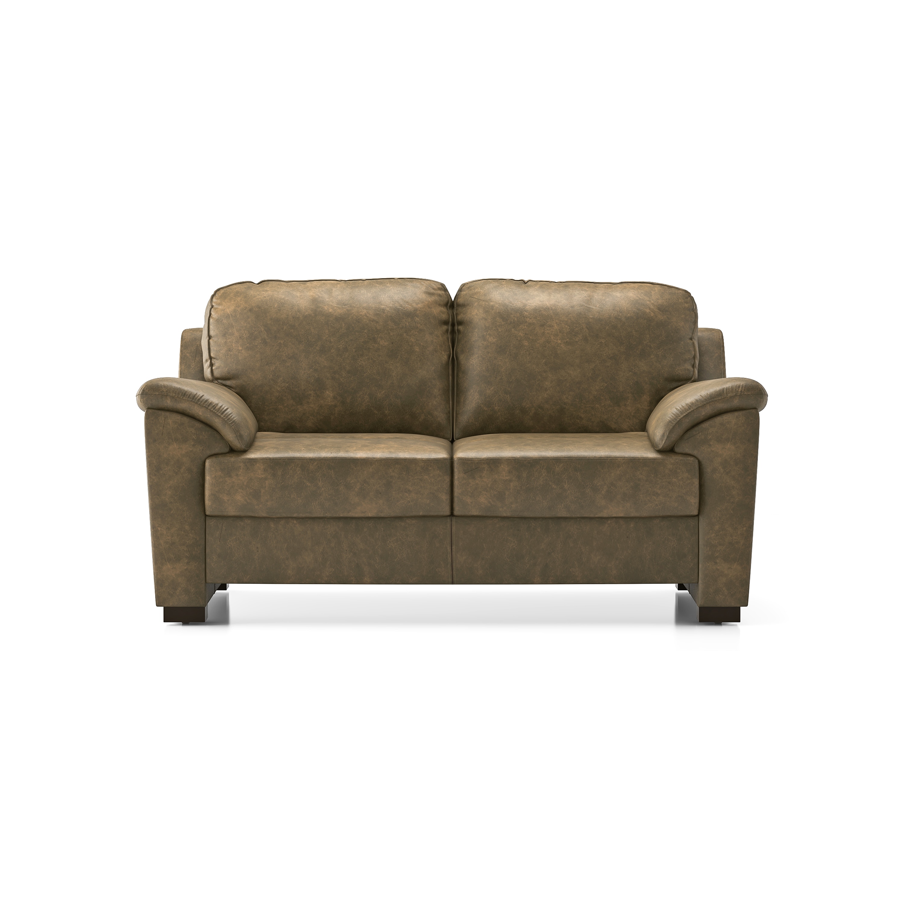 Farina 2 Seater Luxury Italian Leather Sofa In Antique Moss