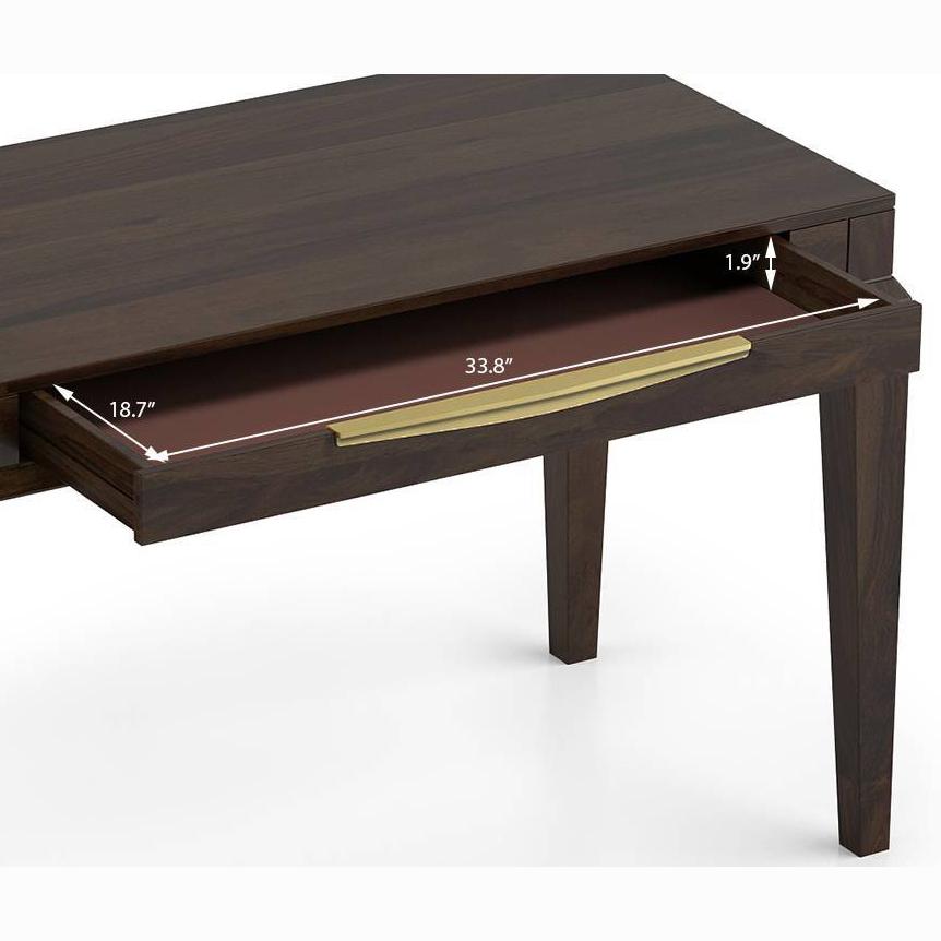 Taarkashi Solid Wood Study Table in American Walnut Finish