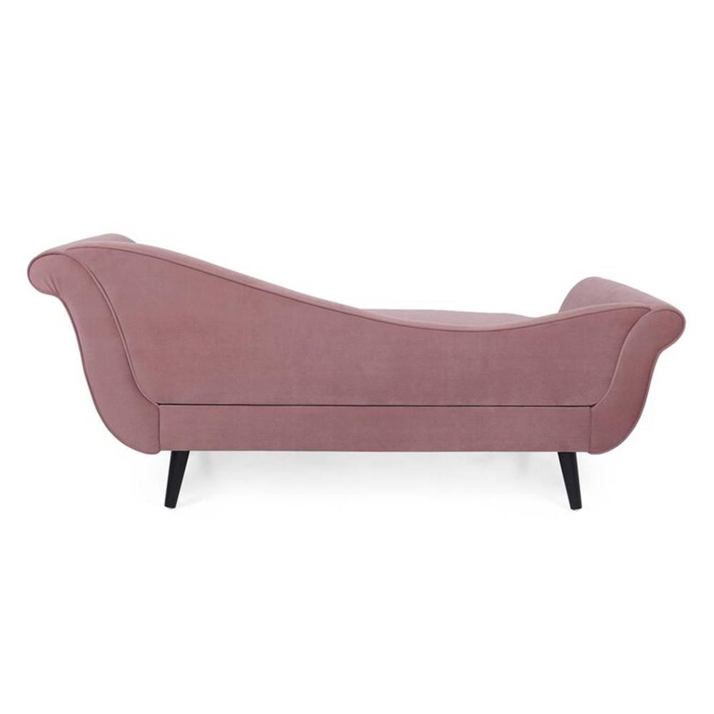 Kabera Velvet Chaise Launger in Pink Colour