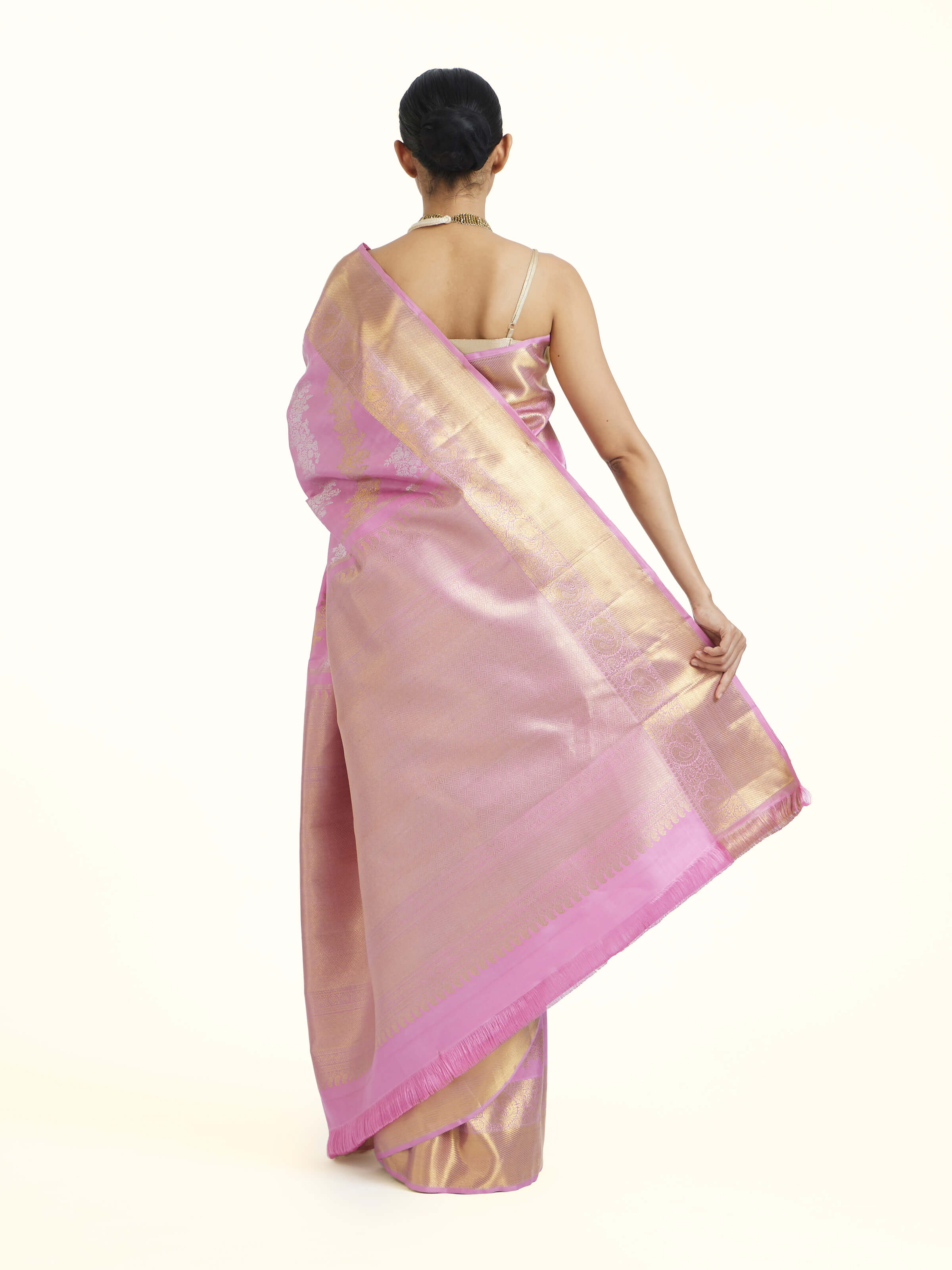Indigo Kancheepuram Silk Zari Saree