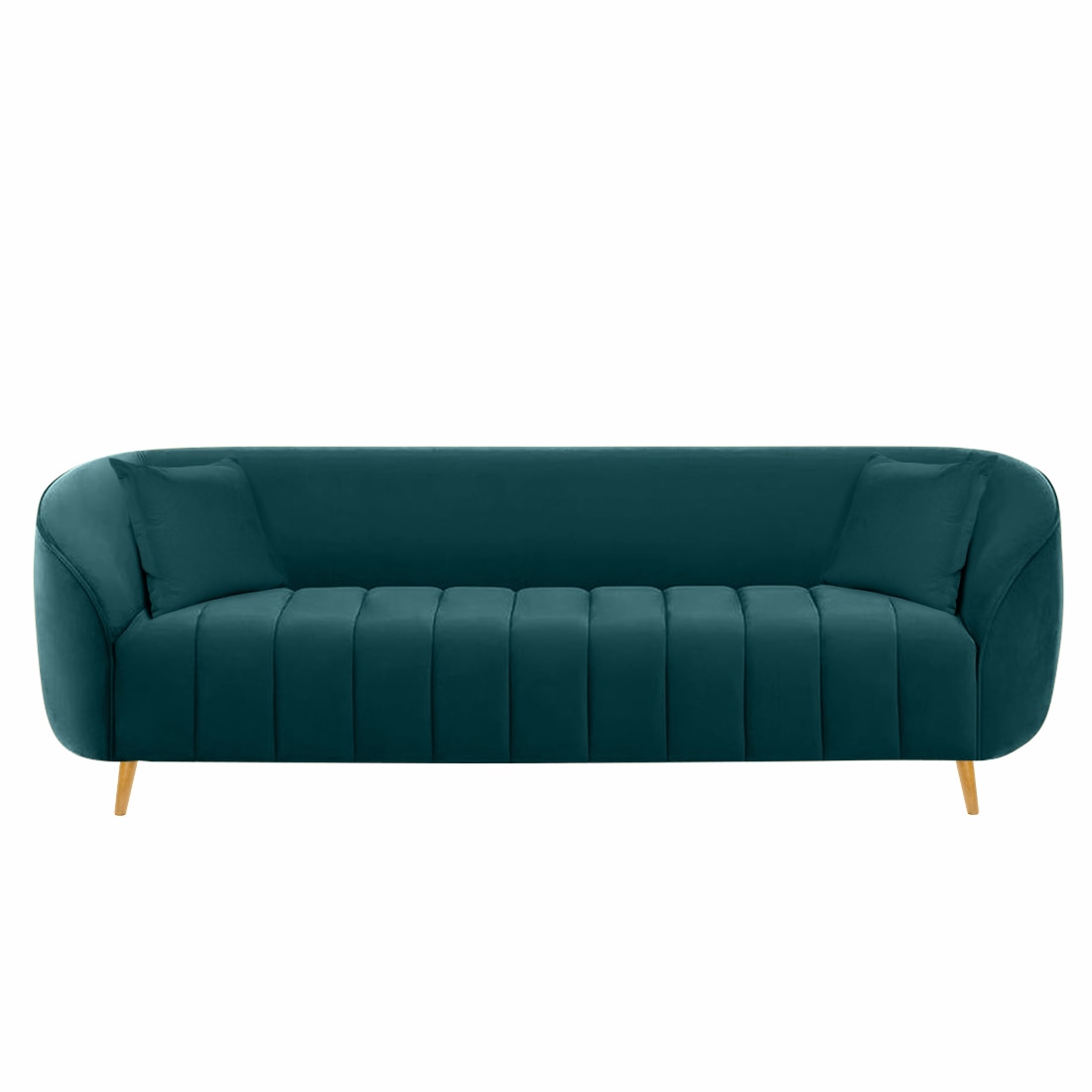 Nero Velvet 3 Seater Sofa in T Blue Colour