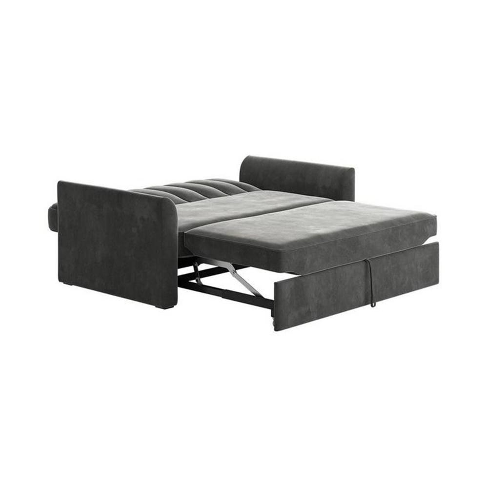 Hajel 3 Pull Out Sofa Cum Bed In Dark grey Colour