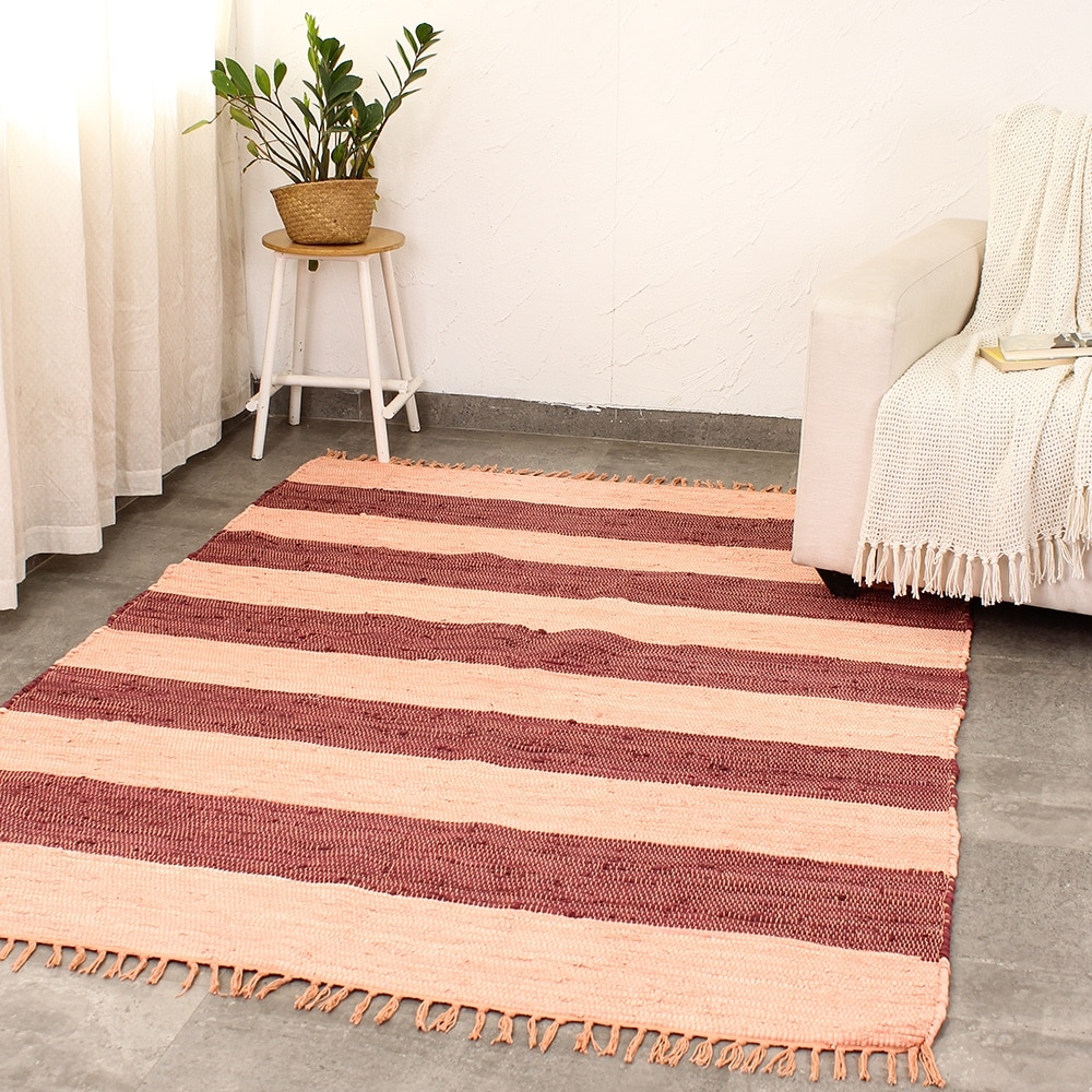 Palolem 1 Recycle Chindi Rug With Red Colour