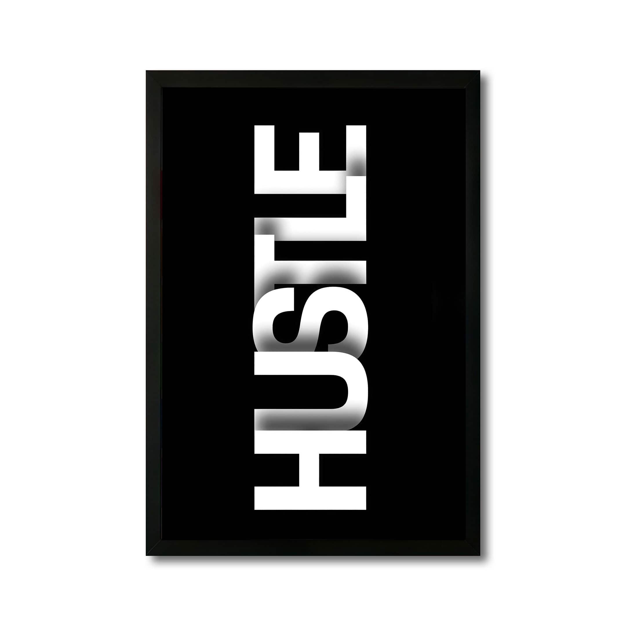 The Castle Decor Hustle Motivational Wall Art 8x12 Inch - The Castle Decor