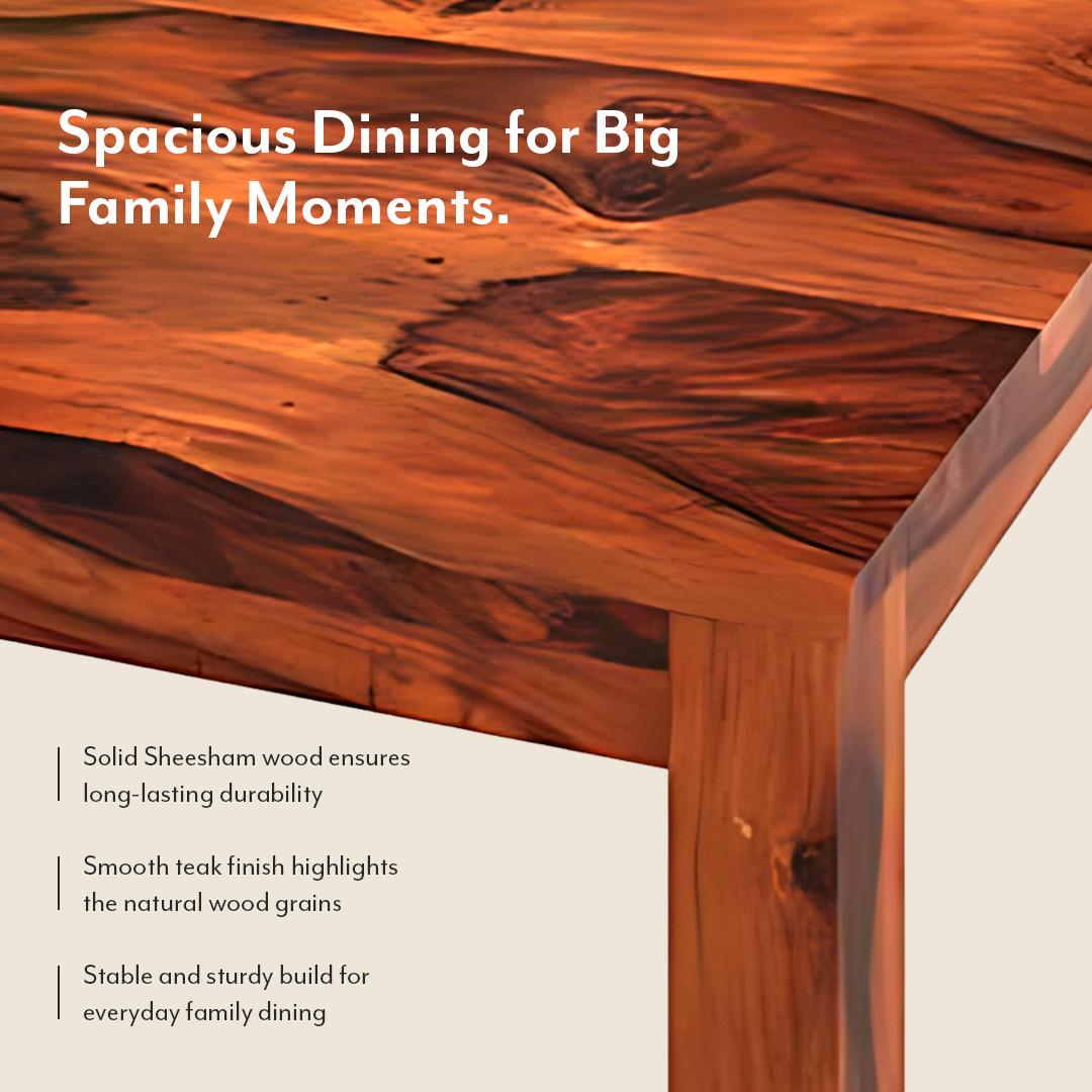 Arabia XXL 8 Seater Dining Table In Teak Finish