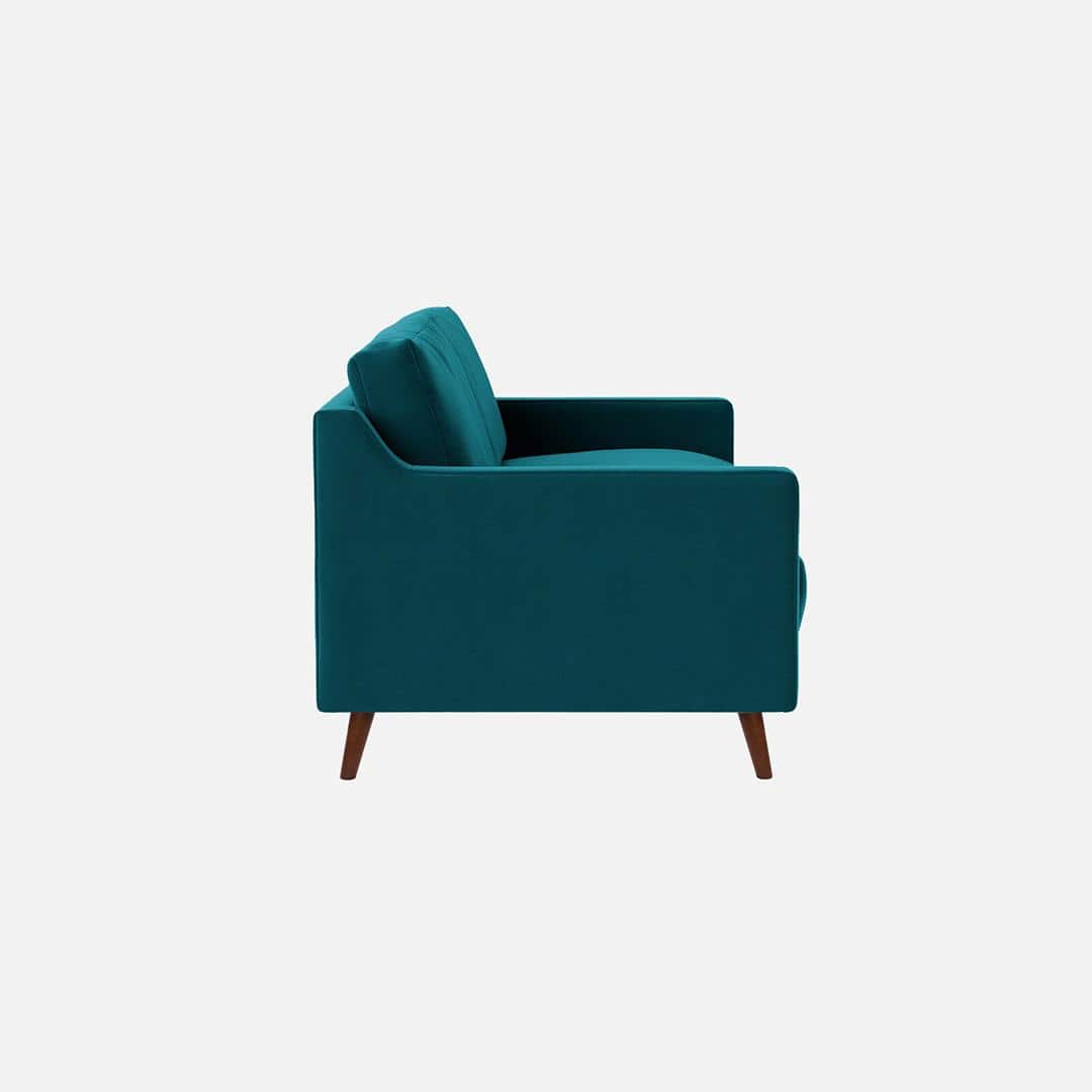 Reiti Velvet 3 Seater Sofa Teal in Blue Colour