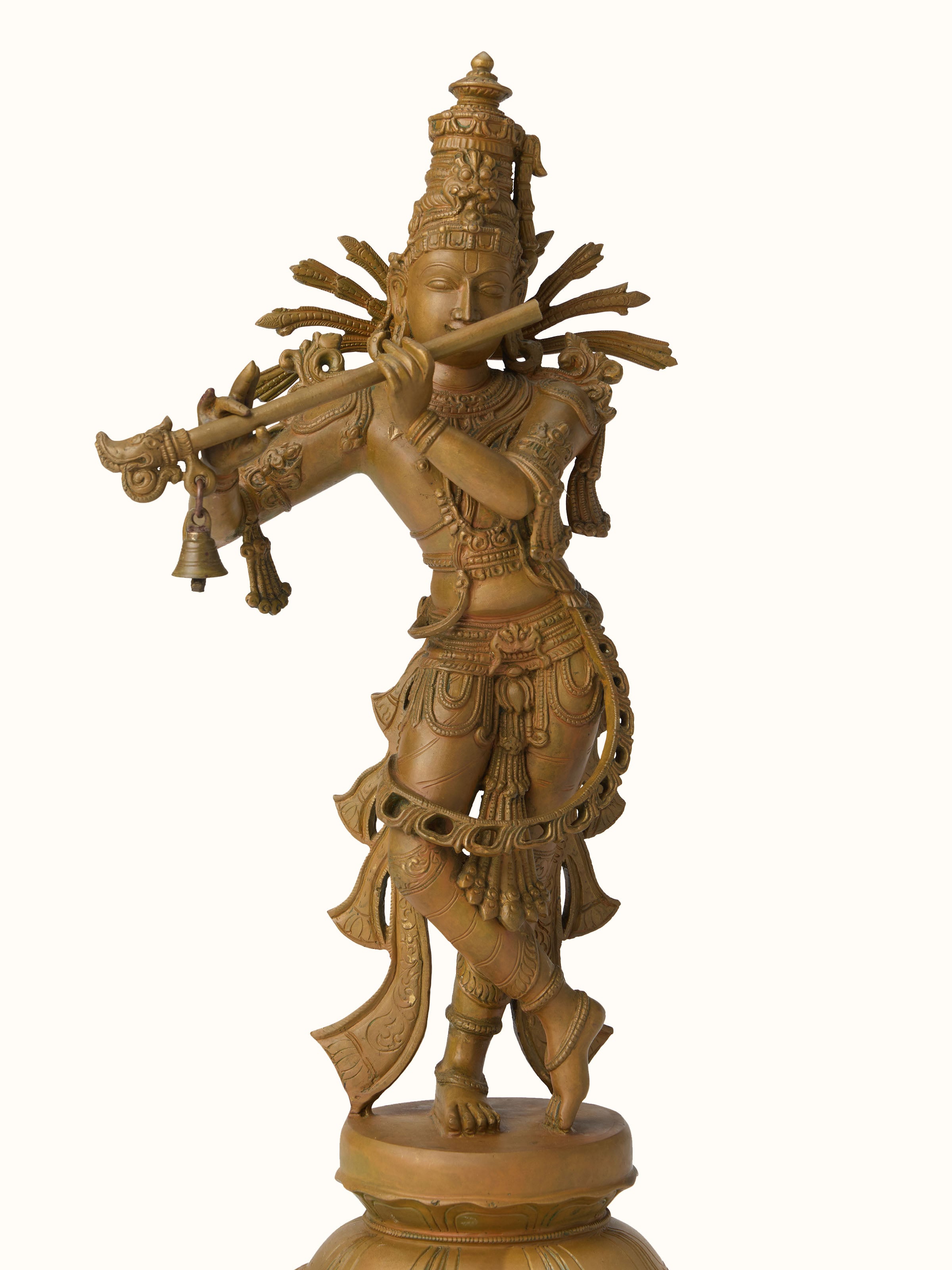 Bronze Cast Krishna Flute Idol