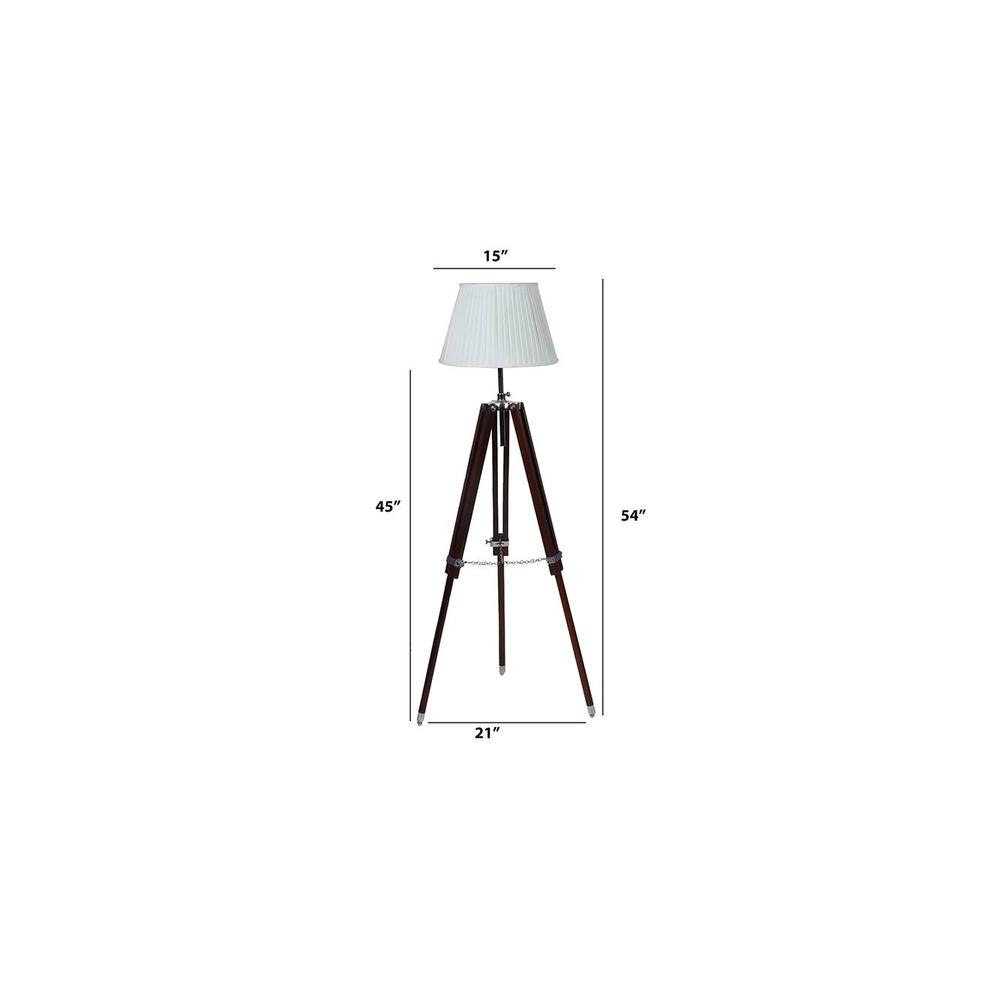 Shaylah Off White Cotton & Silk Mix Shade Floor Lamp