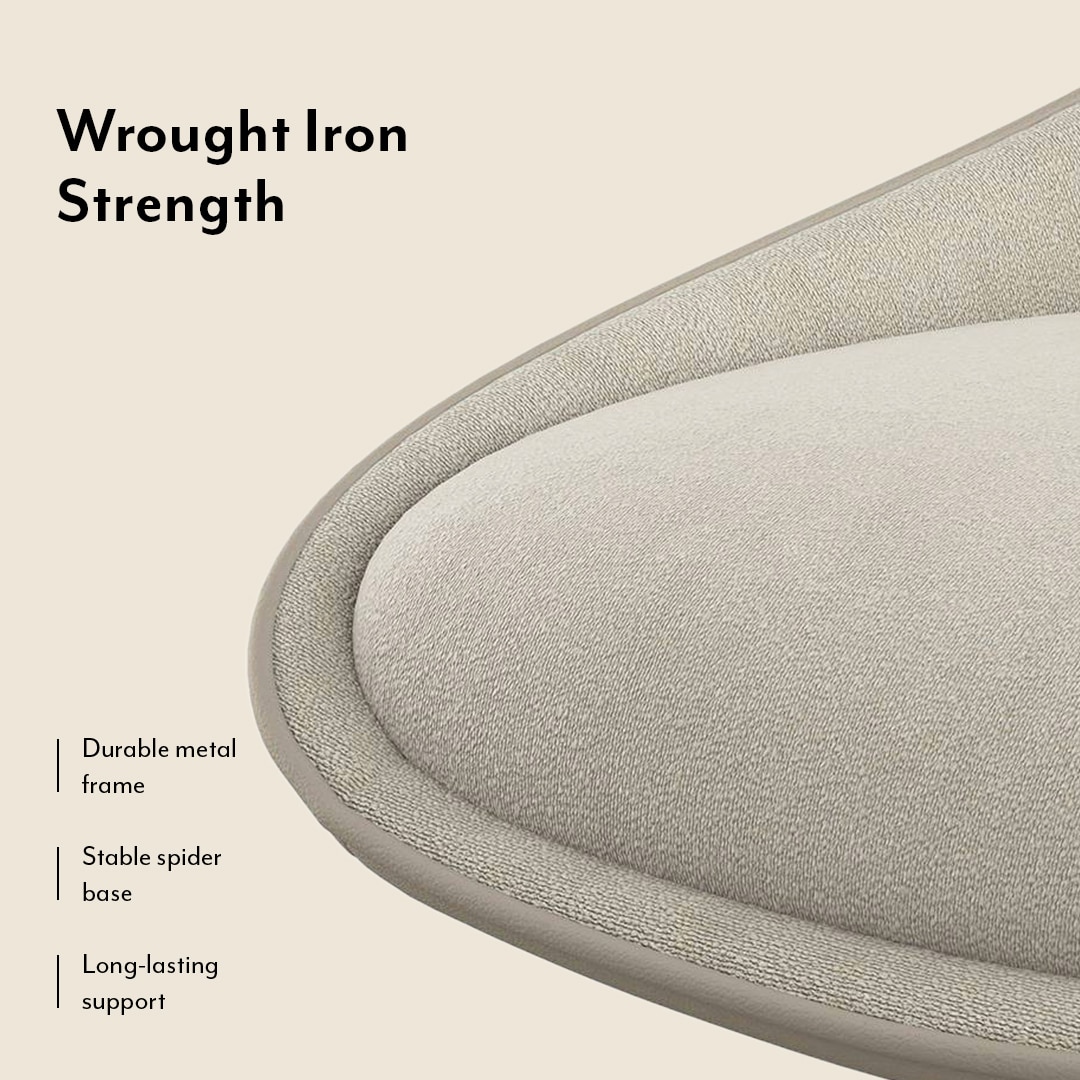 Tulip Swivel Dining Chair In Cream Colour