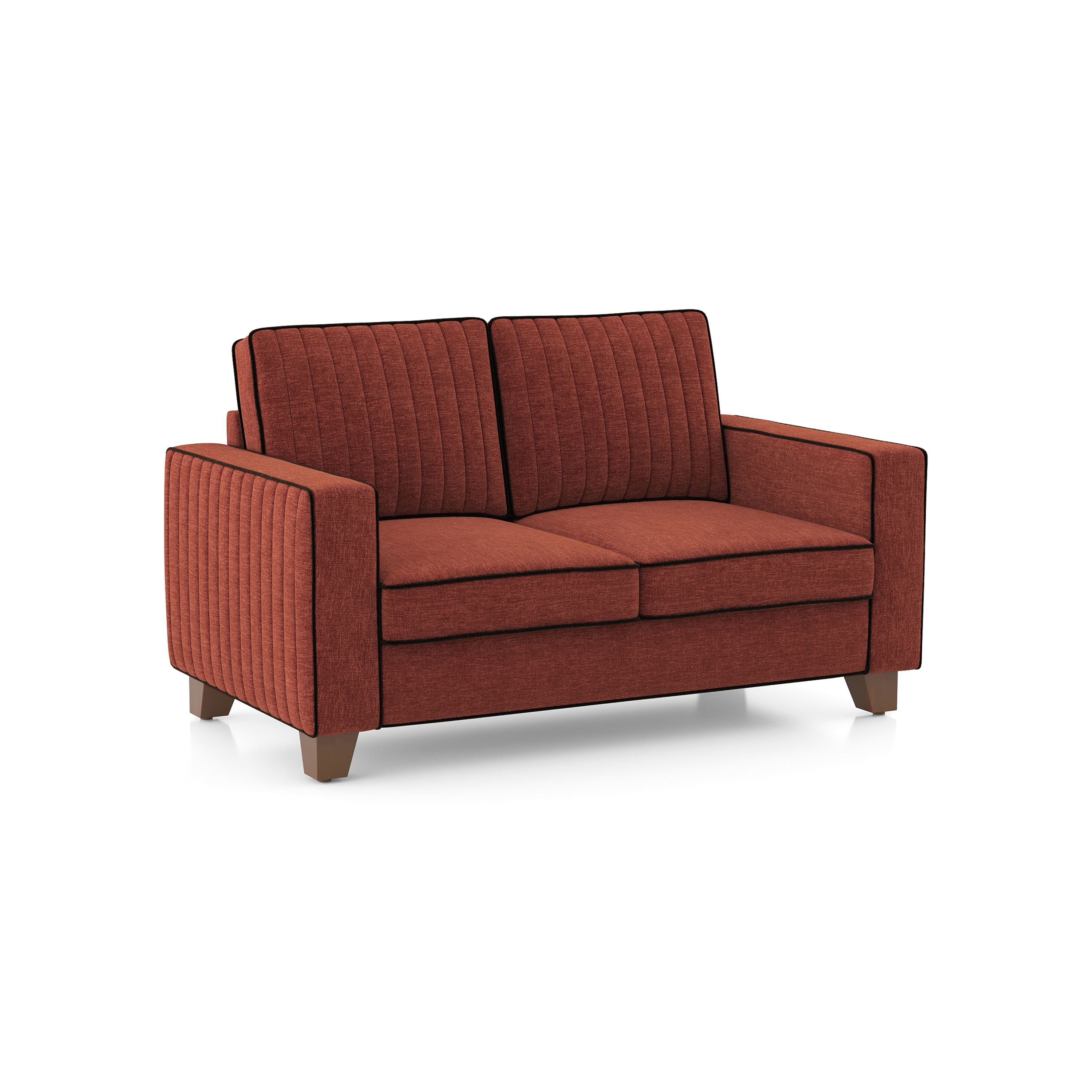 Apollo Neo Sofa (Colour : Dark Coral, Seating Capacity : 2 Seater, Cushion Type : Hard, Back Height : Regular Back)