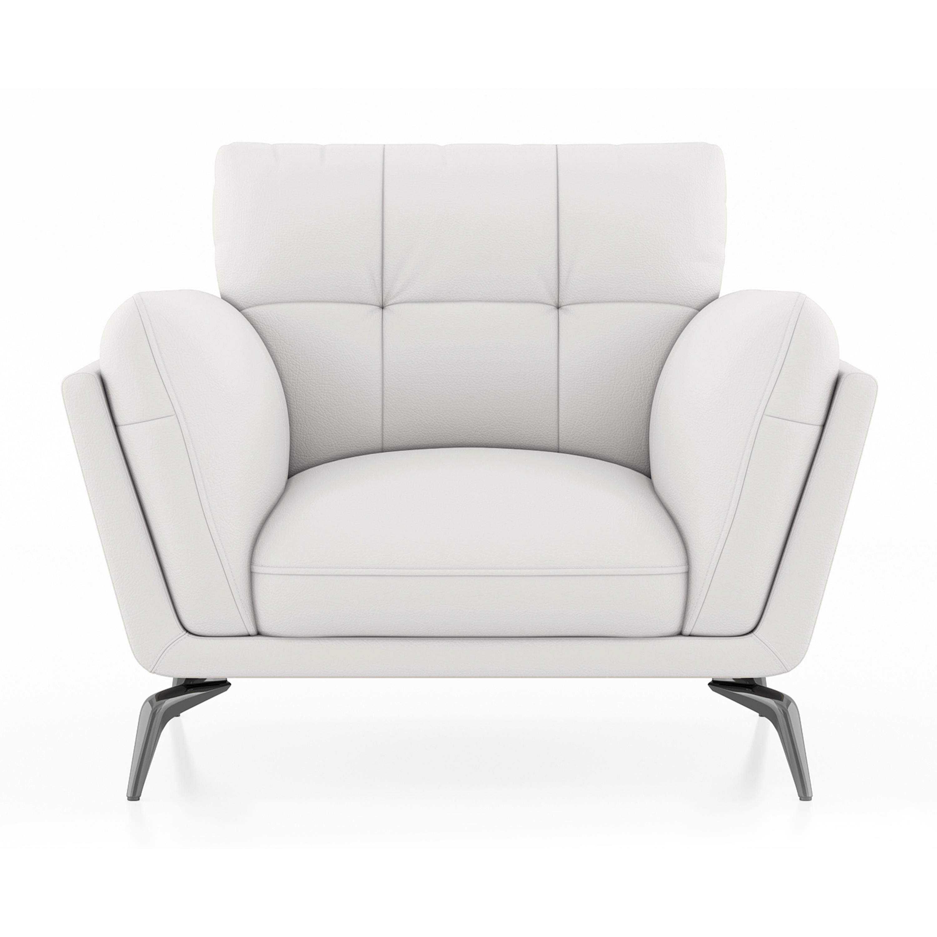 Vetra 1 Seater Leather Sofa In White