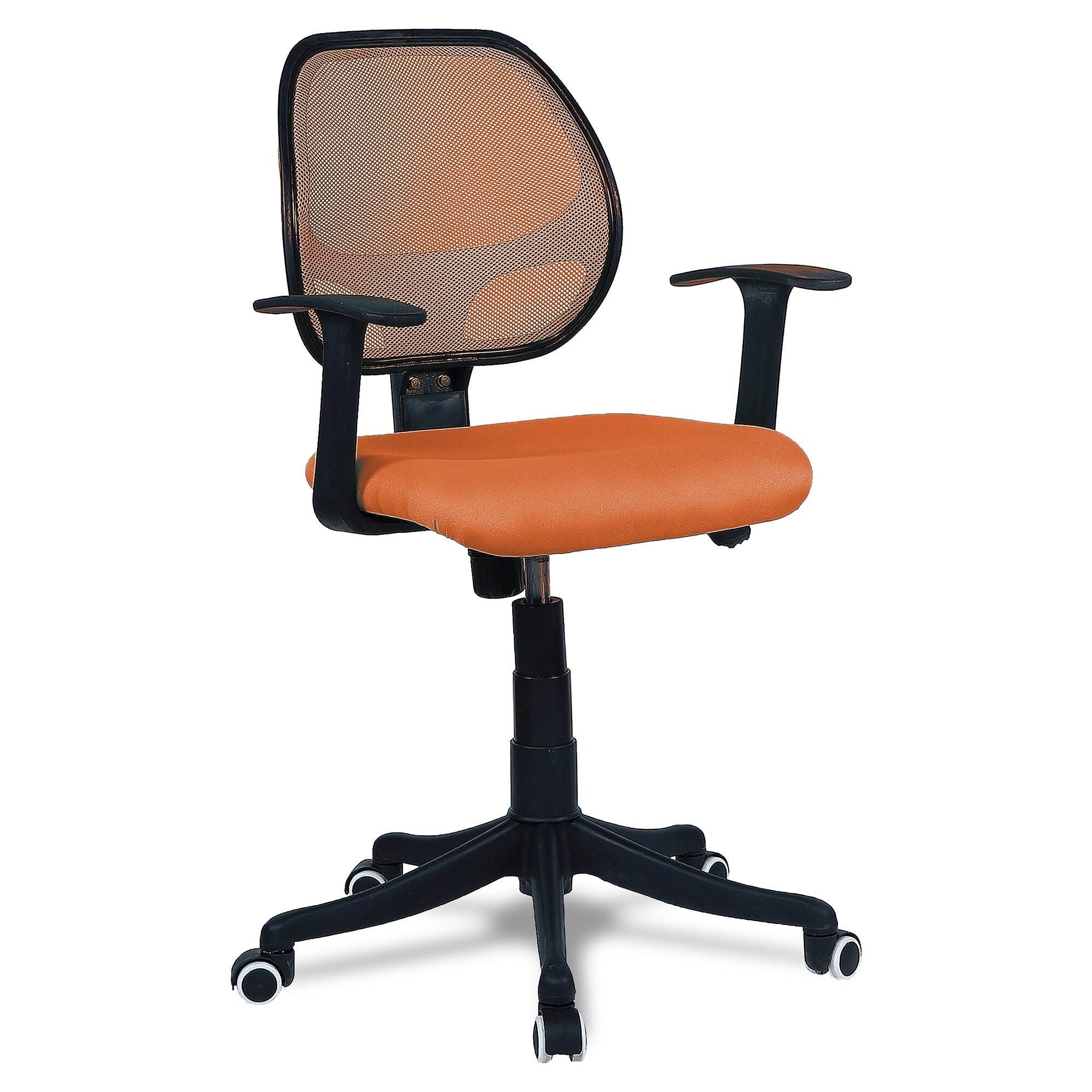 Jaazza Low Back Ergonomic Chair in Orange Colour