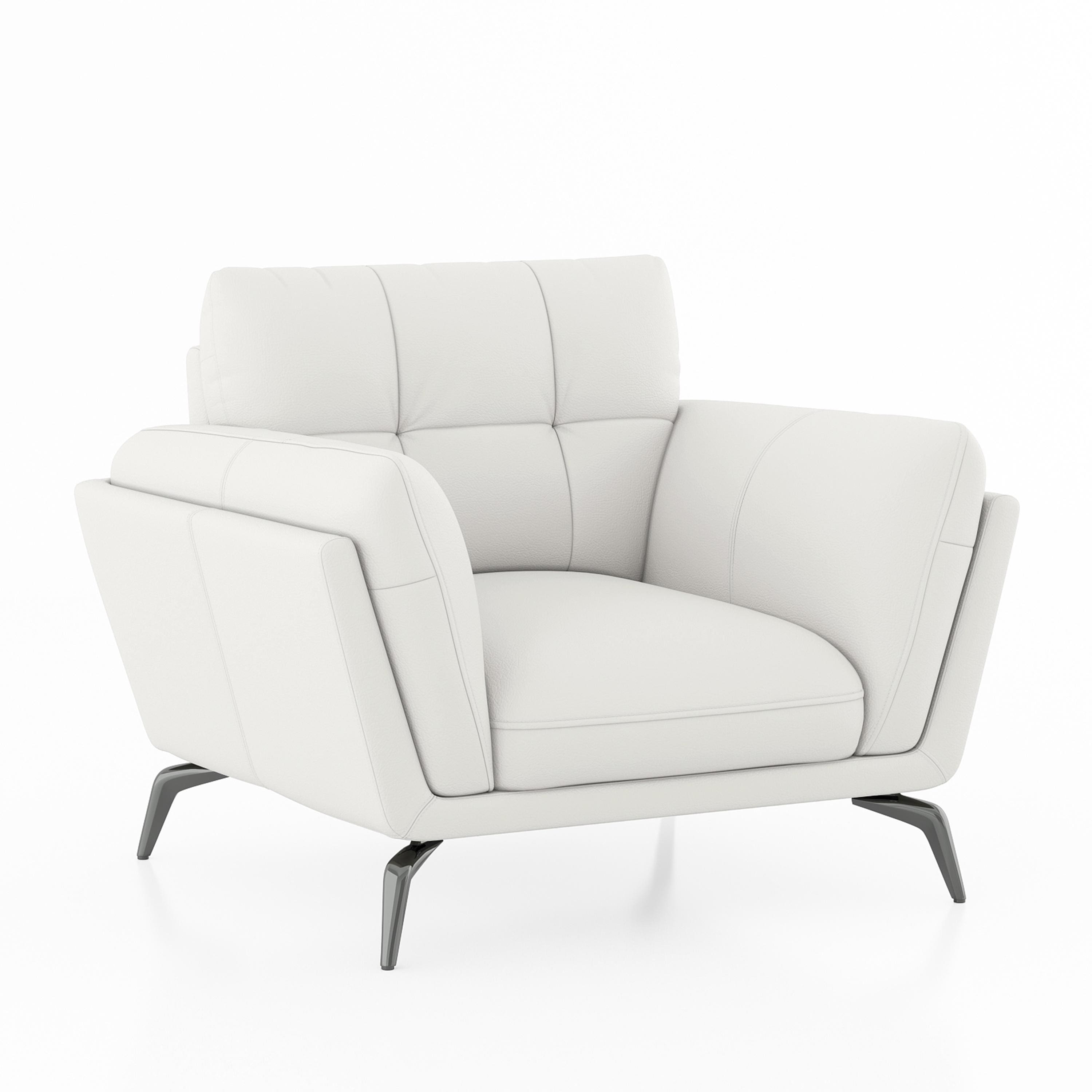Vetra 1 Seater Leather Sofa In White