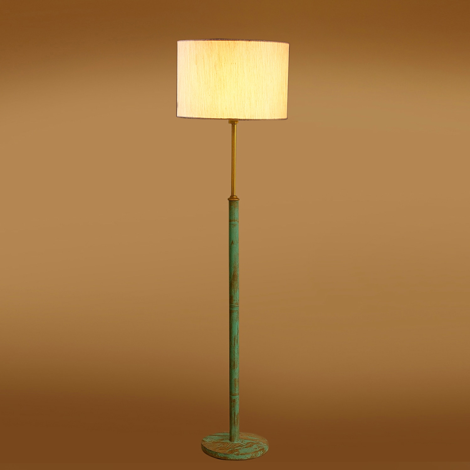 Devansh Wood & Metal Floor Lamp