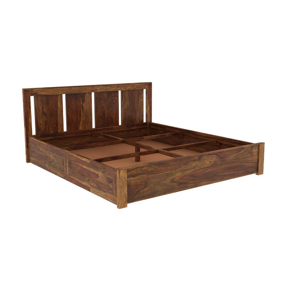 Sable Platform King Storage Bed In Brown Finish