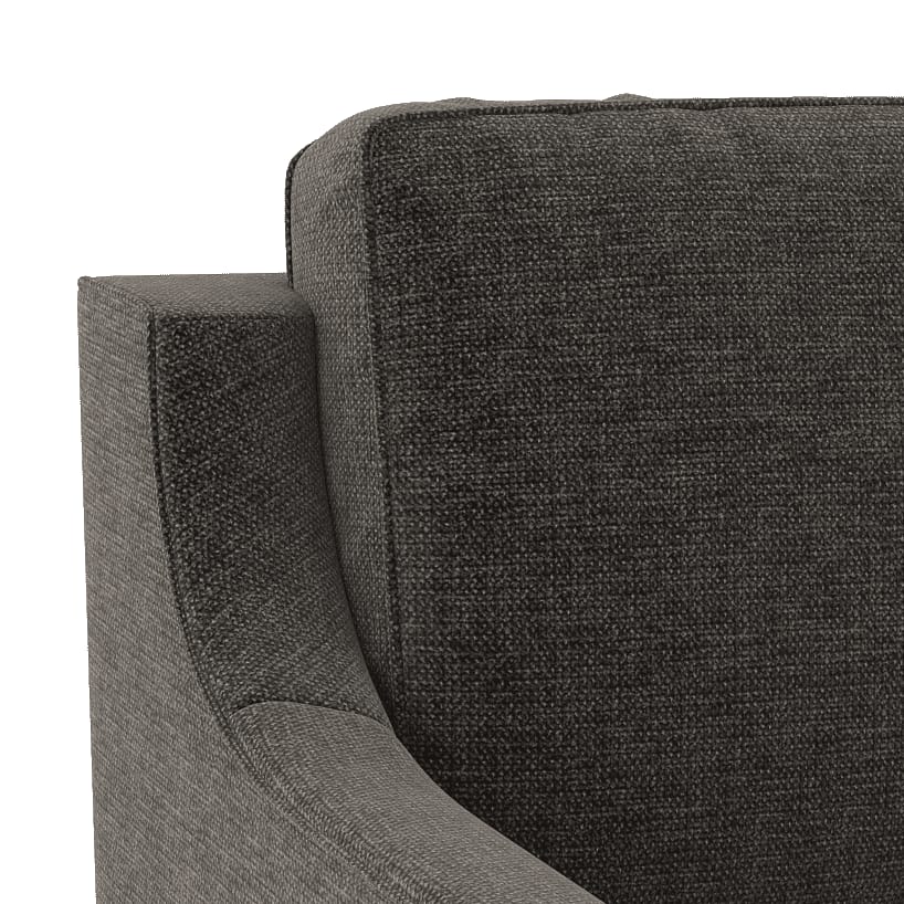 Abbey 2 Seater Fabric Sofa in Smoke Colour