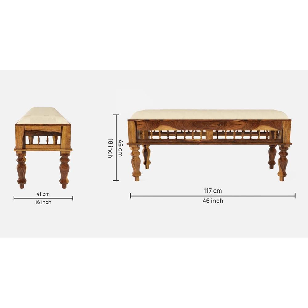 Girli Solid Wood Bench