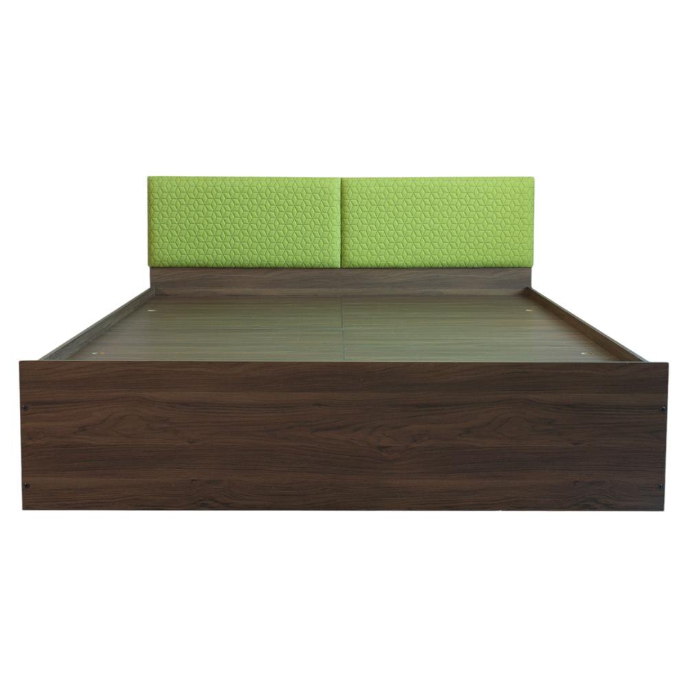 Nadi Engineered Wood Queen Size Bed In Walnut Finish