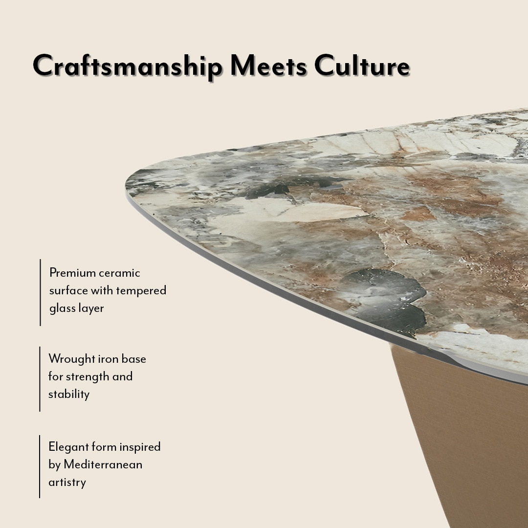 Paloma 8 Seater Spanish Ceramic Dining Table