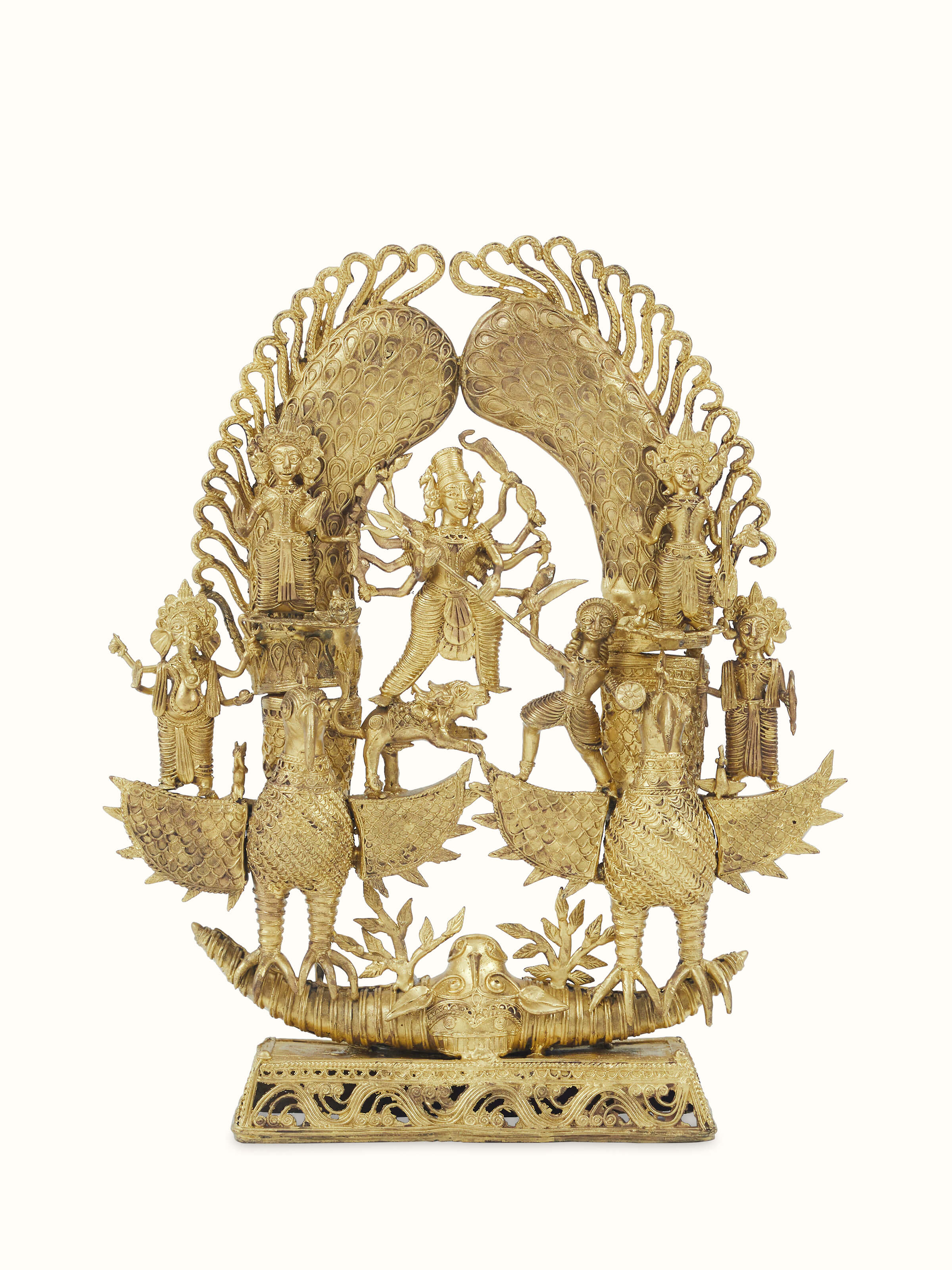 Dhokra Brass Devi On Birds Idol