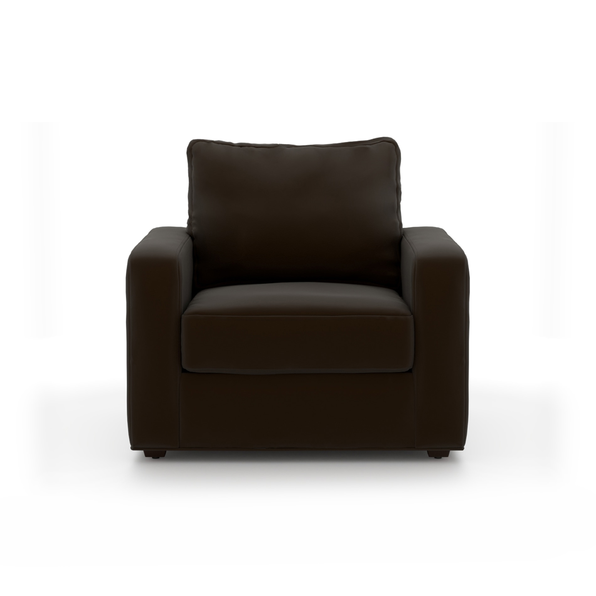 Apollo Sofa (Colour : Chocolate, Cushion : Hard, Back Type : Regular, Seater : 3+1+1)