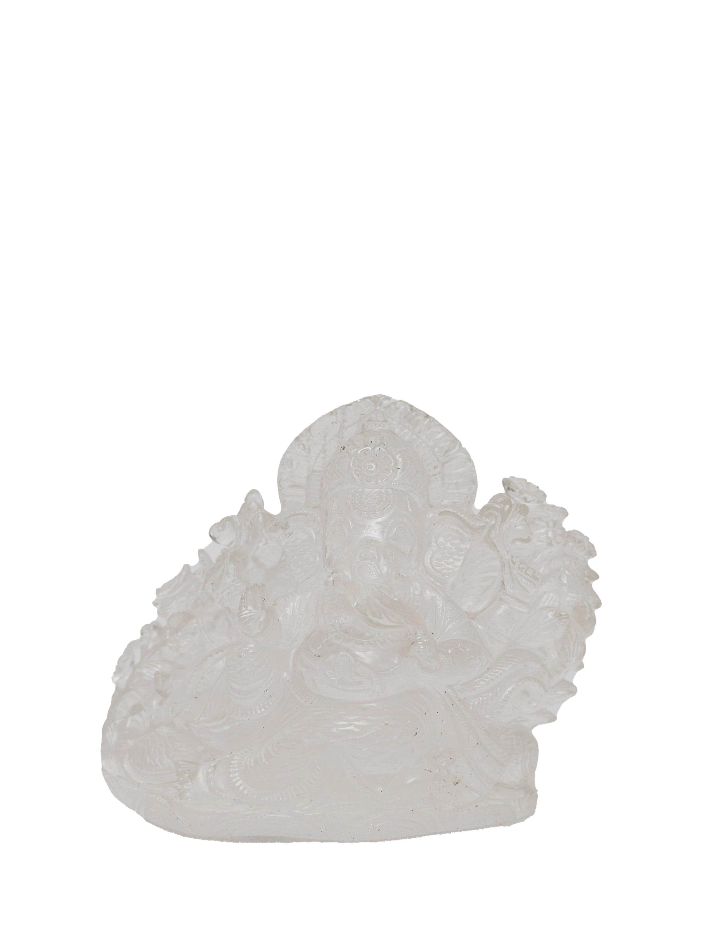 Crystal Quartz Ganesha Idol