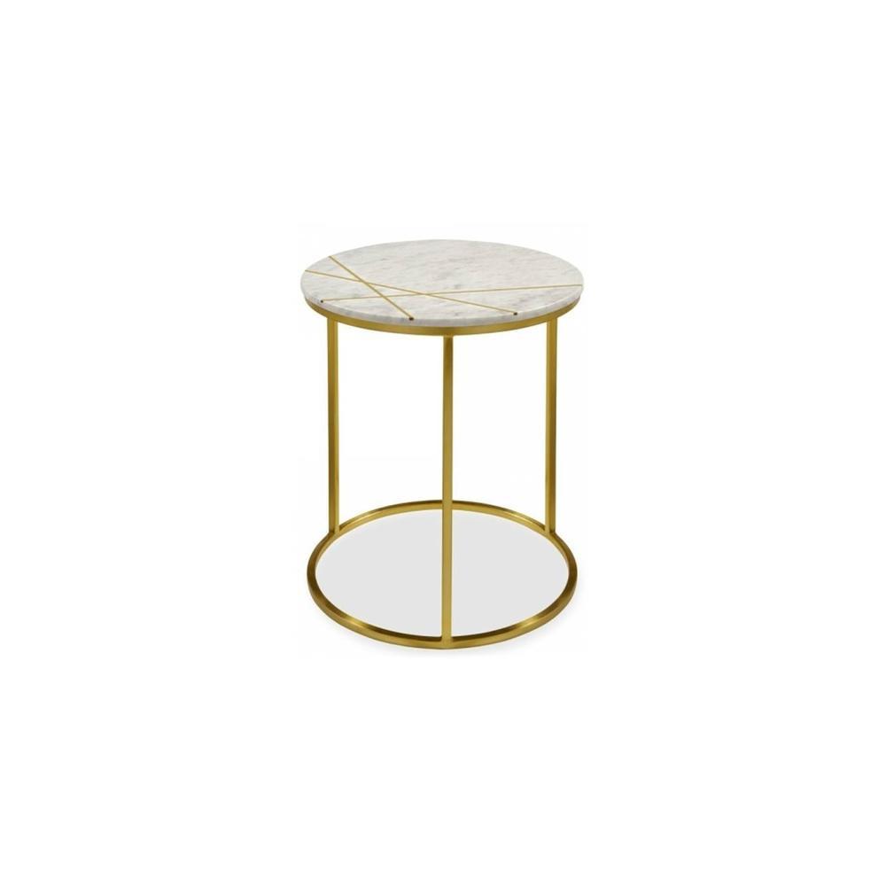 Morag Metal Side Table in  Gold Finish