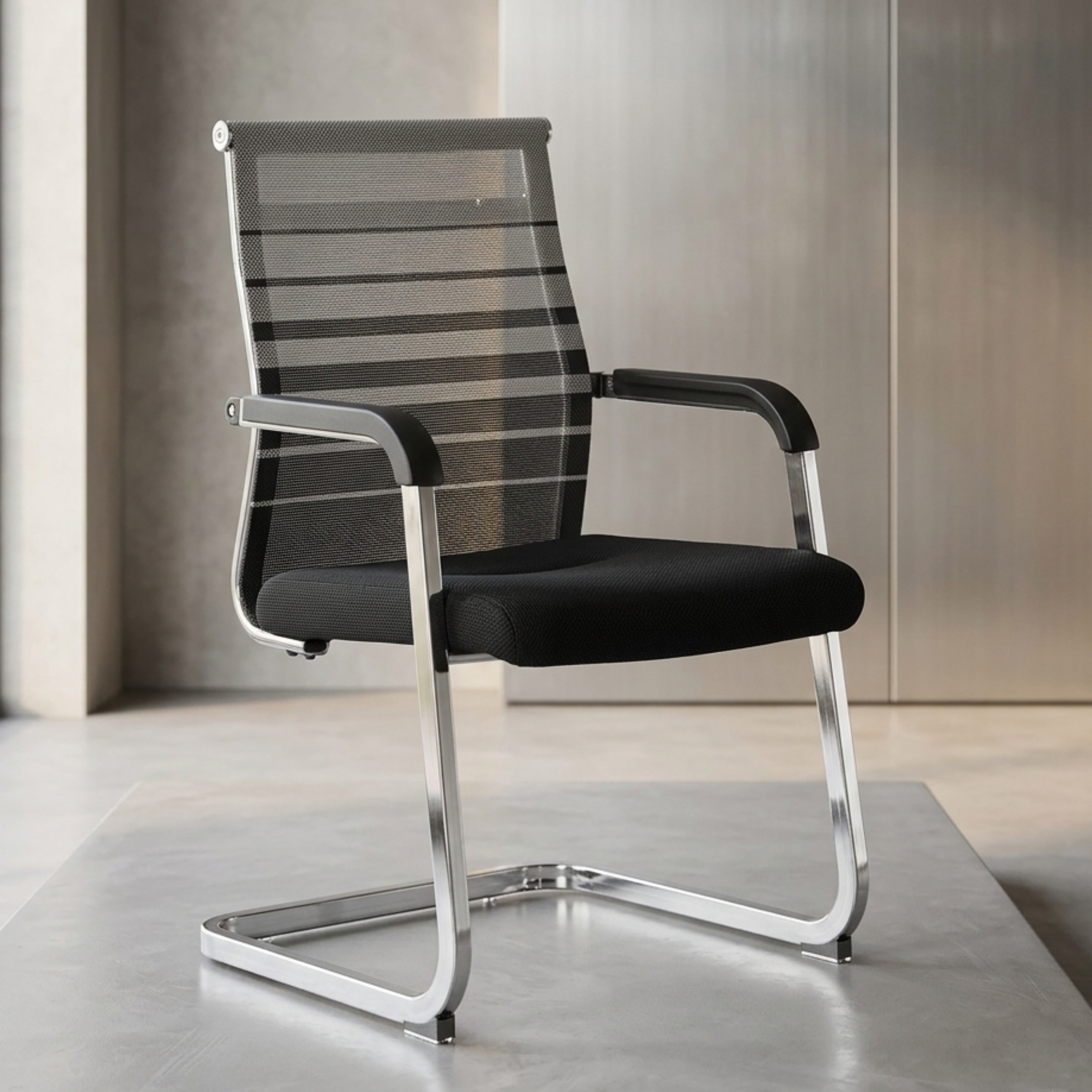 Kepler Brooks Serra Visitor Chair in Black Colour - Kepler Brooks