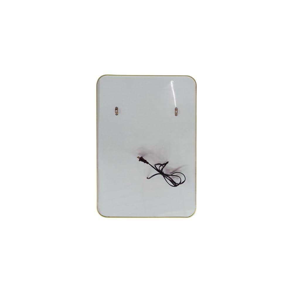 Aluminium LED Rectangular Decorative wall mirror by elegant arts and frames (Mirror size 24X18mm)