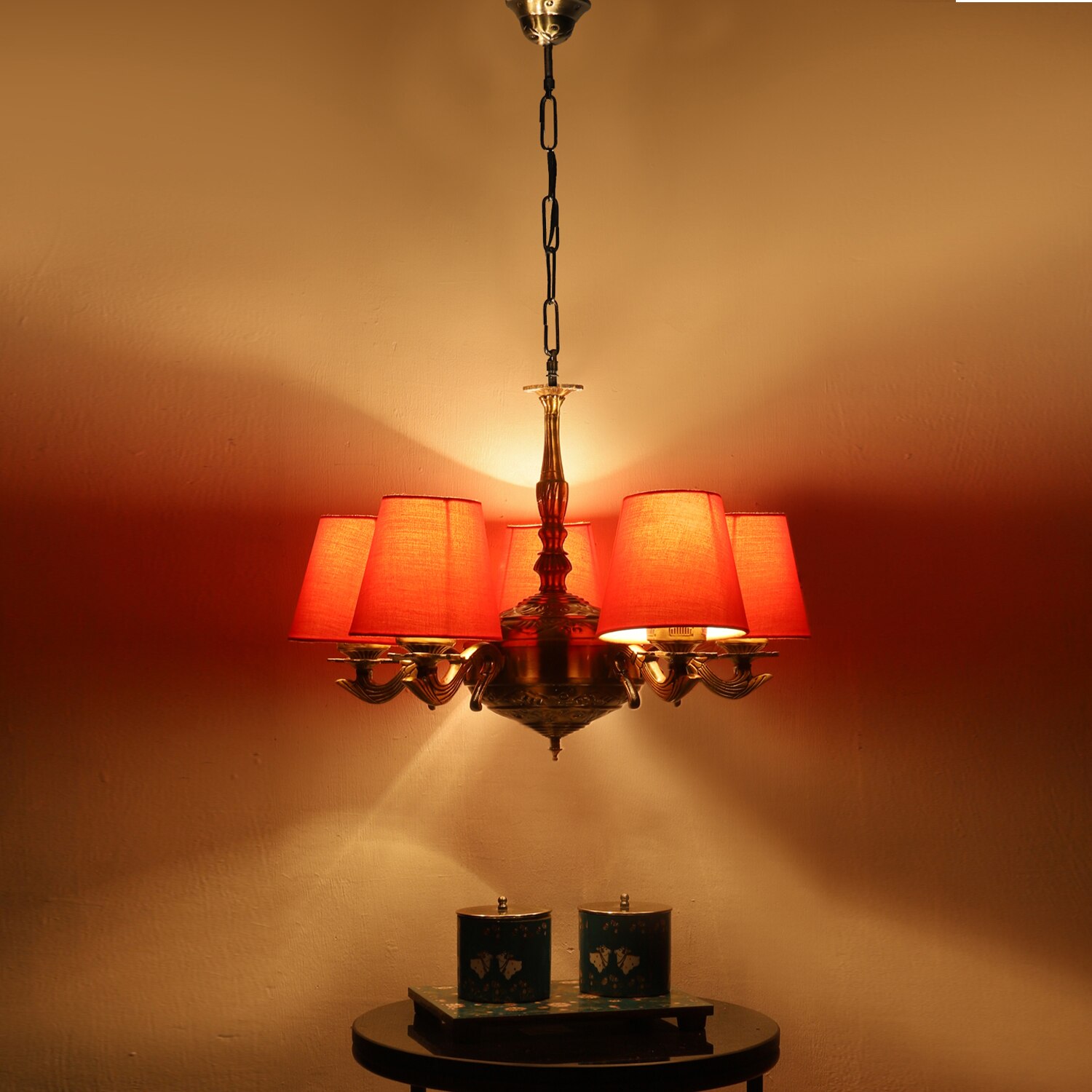Devansh Wood Wall Mounted Lamp With Black Cotton Shade