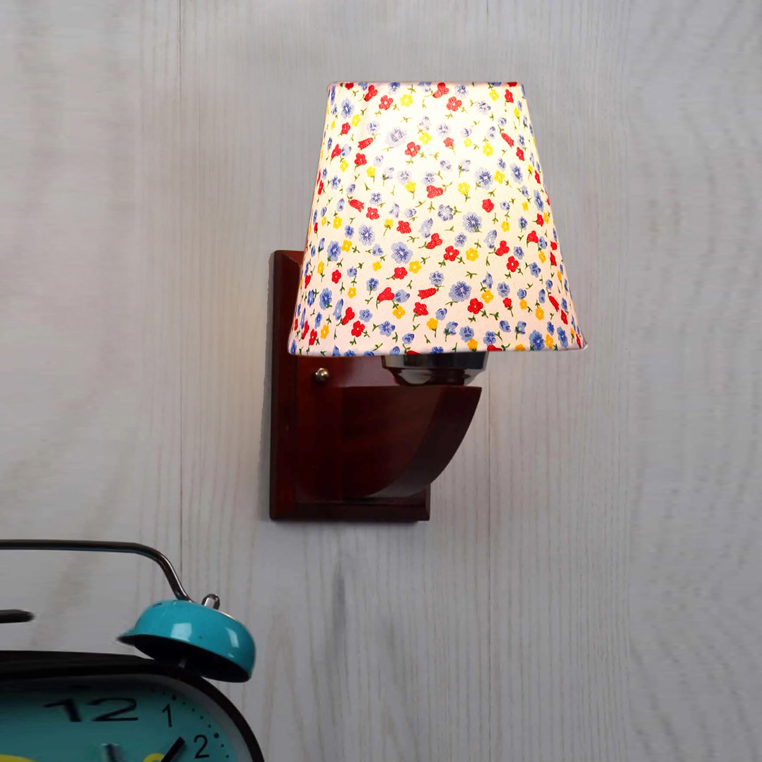 Devansh Solid Wood Electric Wall Light in Multi Colour with Multi Shade Count of 1 Light - Devansh