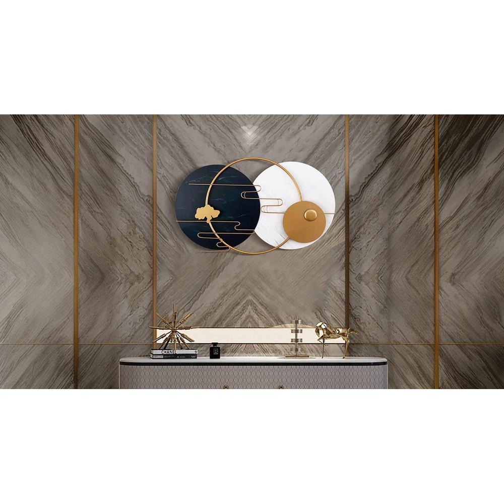 Black & White Metallic Plates Wall Art