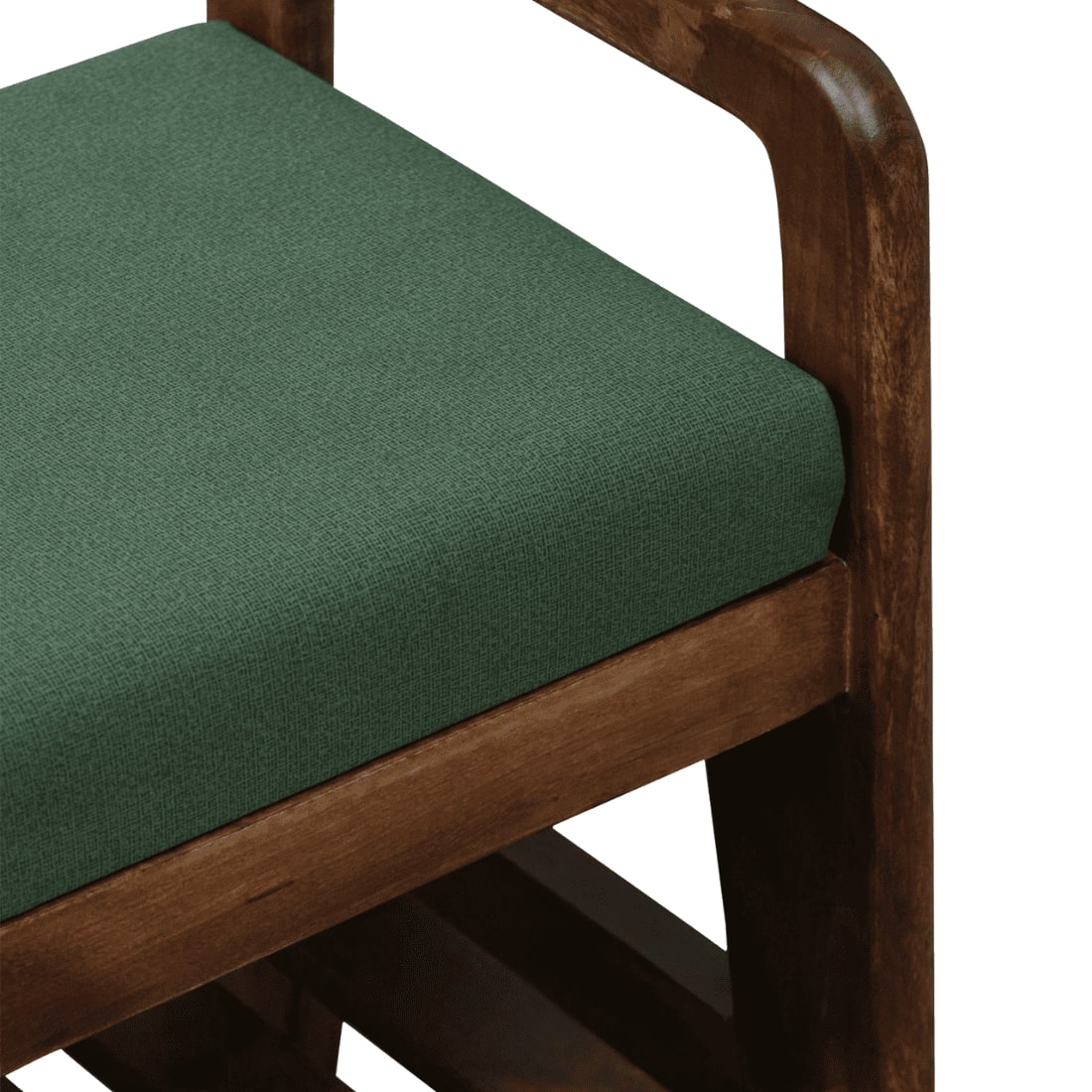 Halden Solid Wood Shoe Rack with Seating in Walnut Brown finish