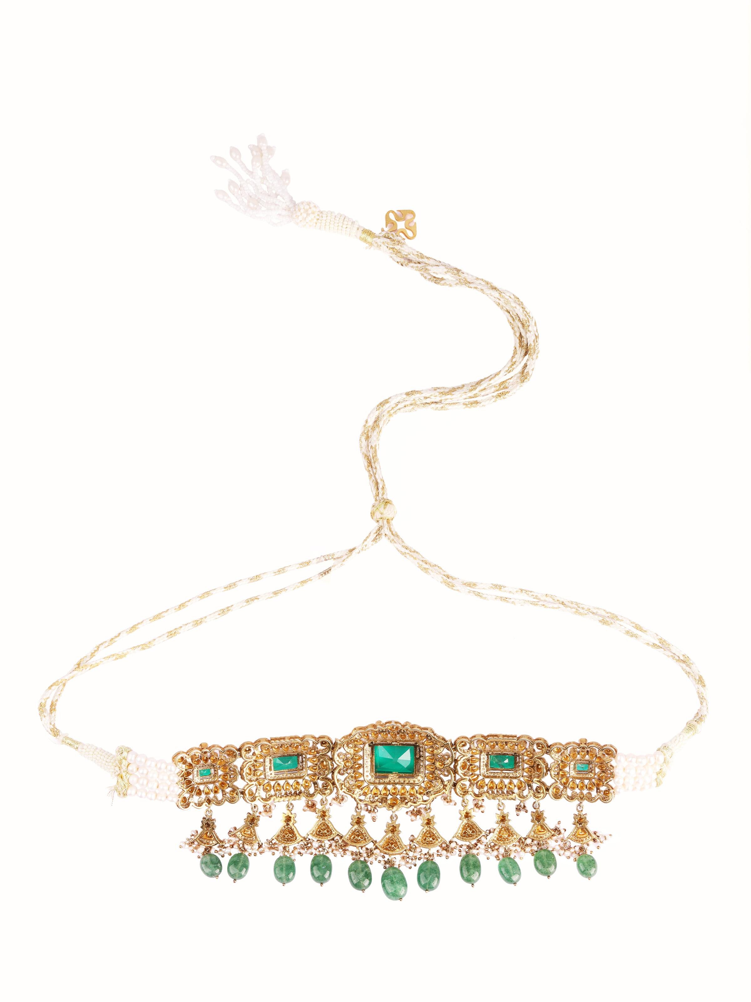 Back view of Silver Smithing Choker Necklace