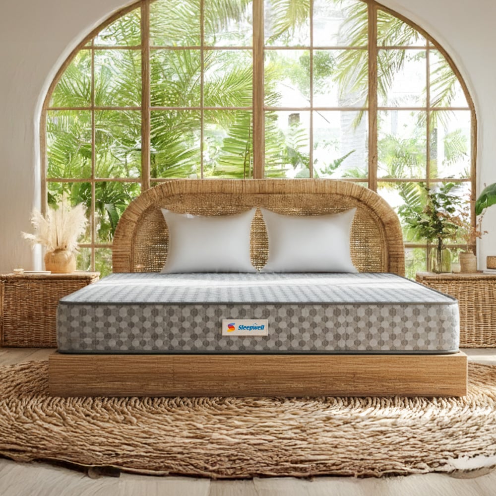 Sleepwell Ortho Pro Natural Latex, Back & Spine Support 8 inch King High Resilience (HR) Foam Mattress (L x W: 84 inch x 72 inch)