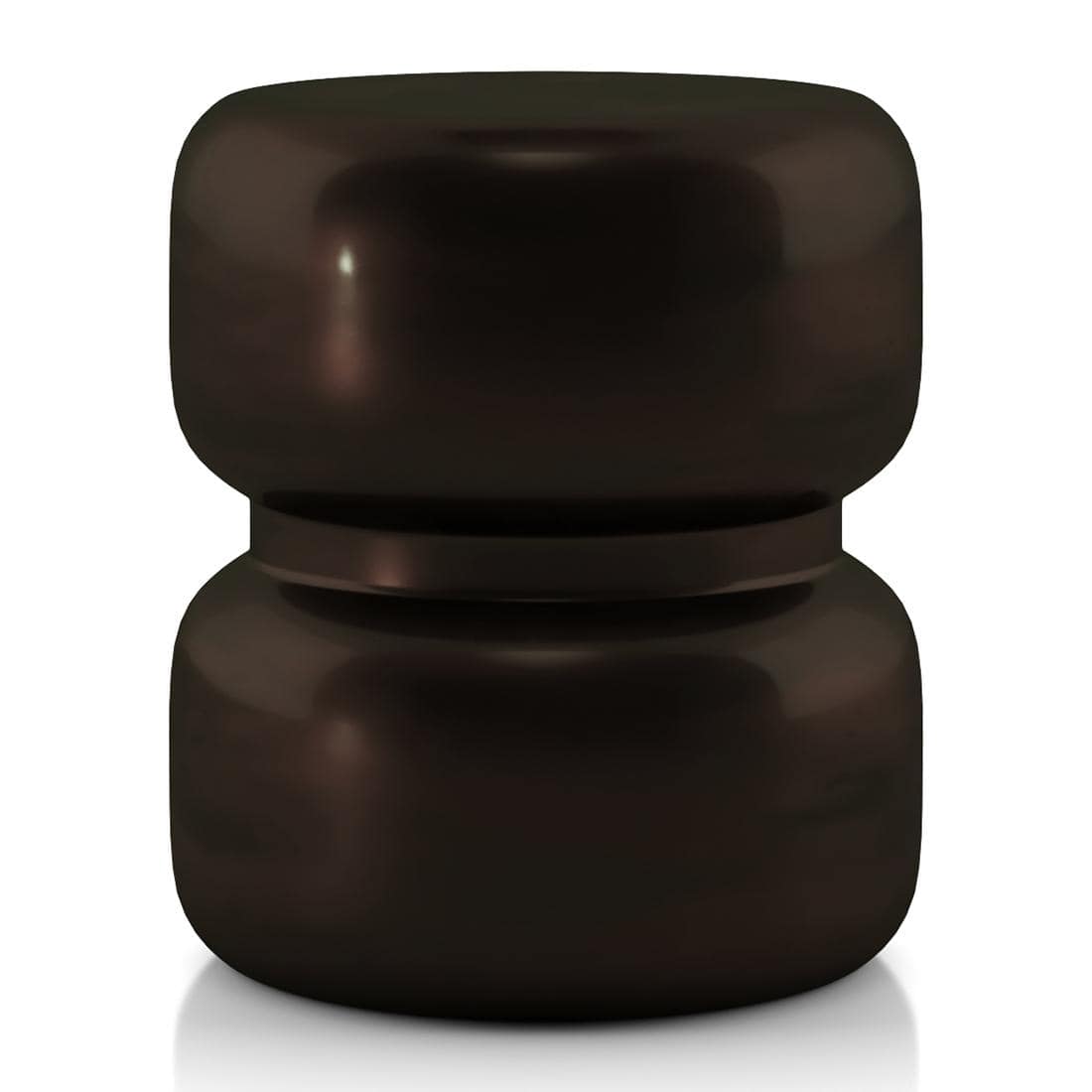 Duomo Metal Side Table In High Gloss Antique Copper Finish