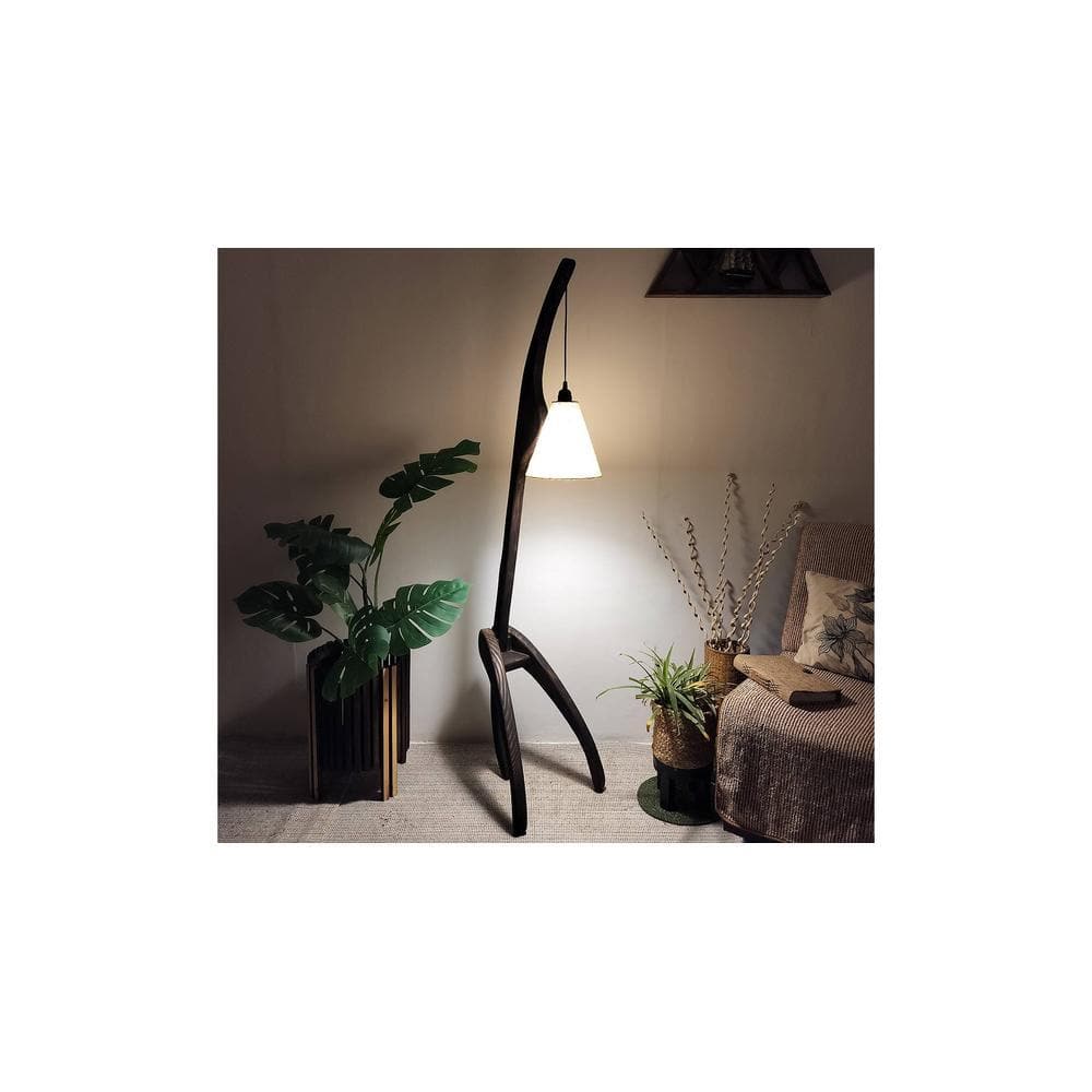 Species Beige Jute Floor Lamp with Beige Jute Base