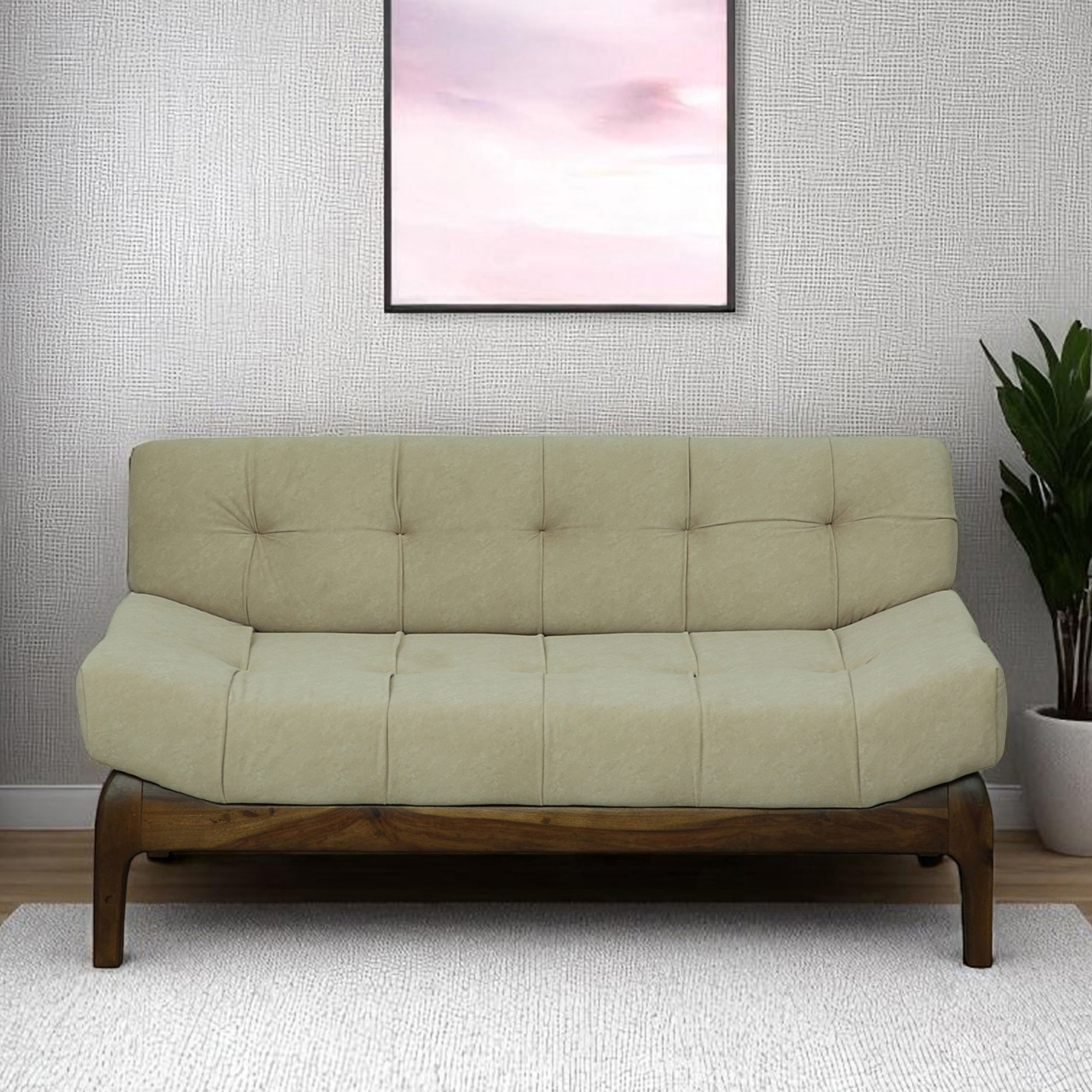 Meighen 2 Seater Sofa In Beige Colour - Vintage Home
