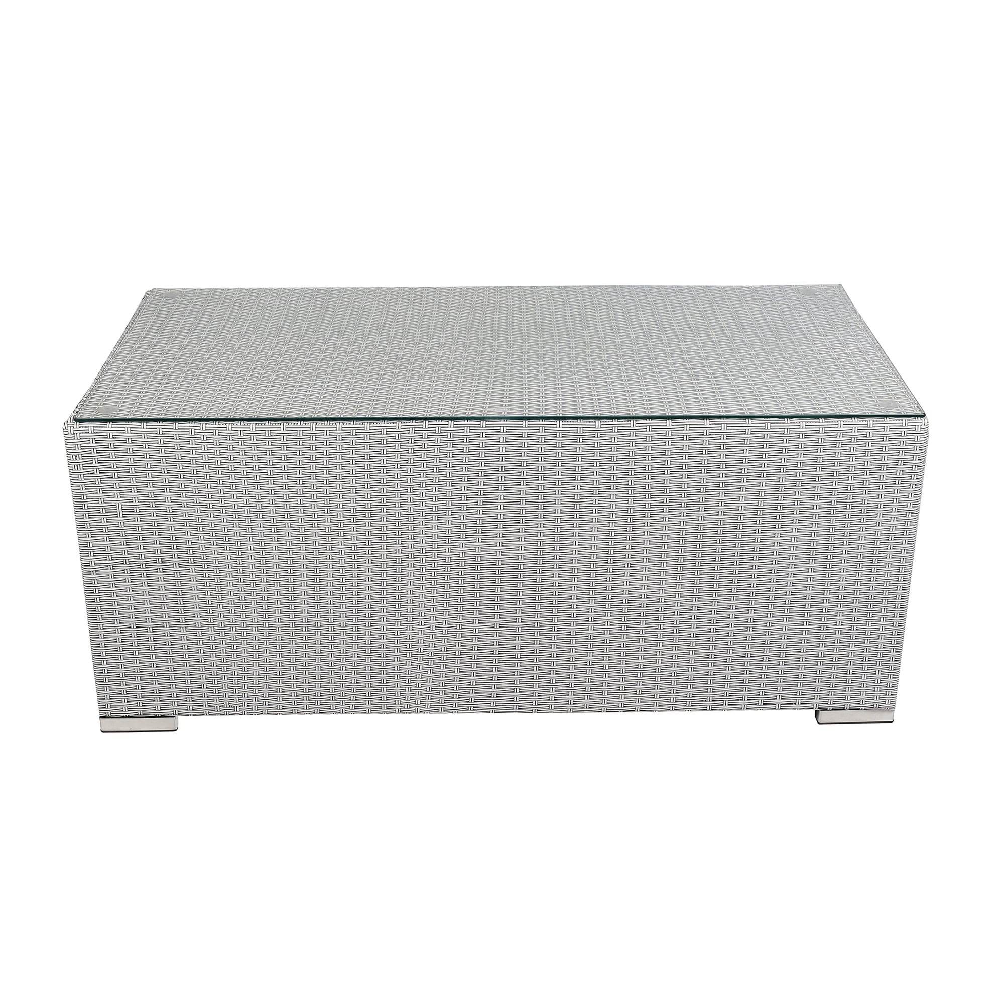 Nice 3+1+1 Seater Wicker Sofa Set in Black and White Dual Tone Colour