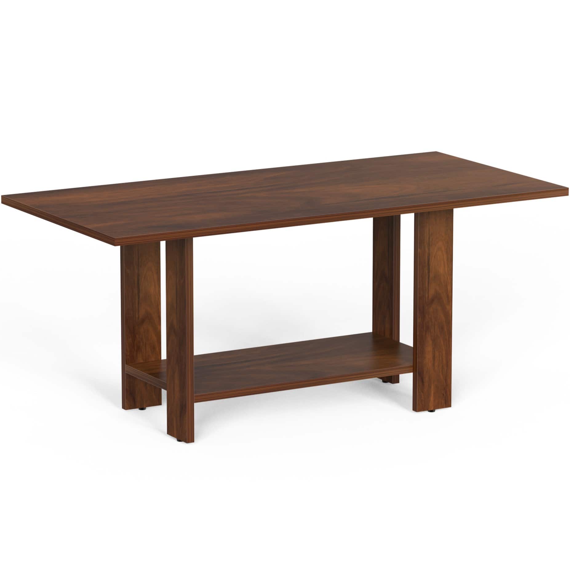 BLUEWUD Osnale Engineered Wood Rectangular Shape Coffee Center Sofa Tea/Teapoy Console Table for Sofa Set Living Room Home Hall (Brown Maple)