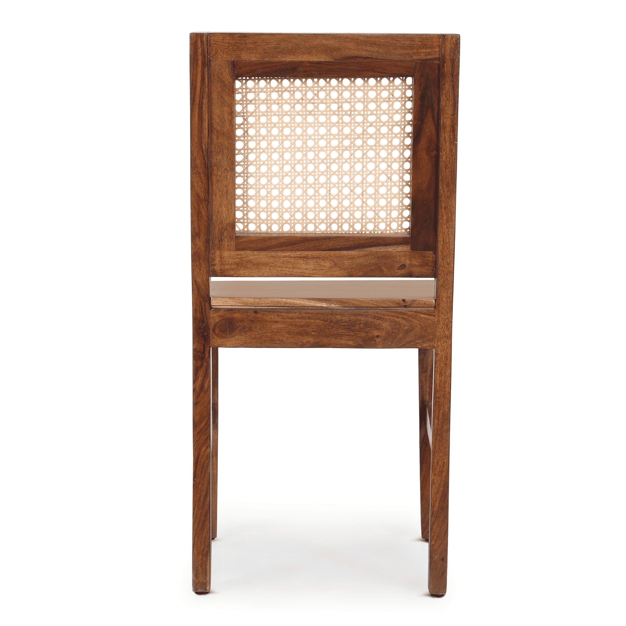 Globally Indian Sheesham Wood 6 Seater Dining Table Set With 6 Cane Backrest  Solid Wood Chair