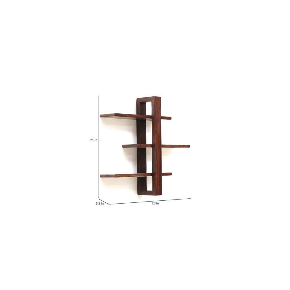 WOODENMOOD Rectangular Wall Rack