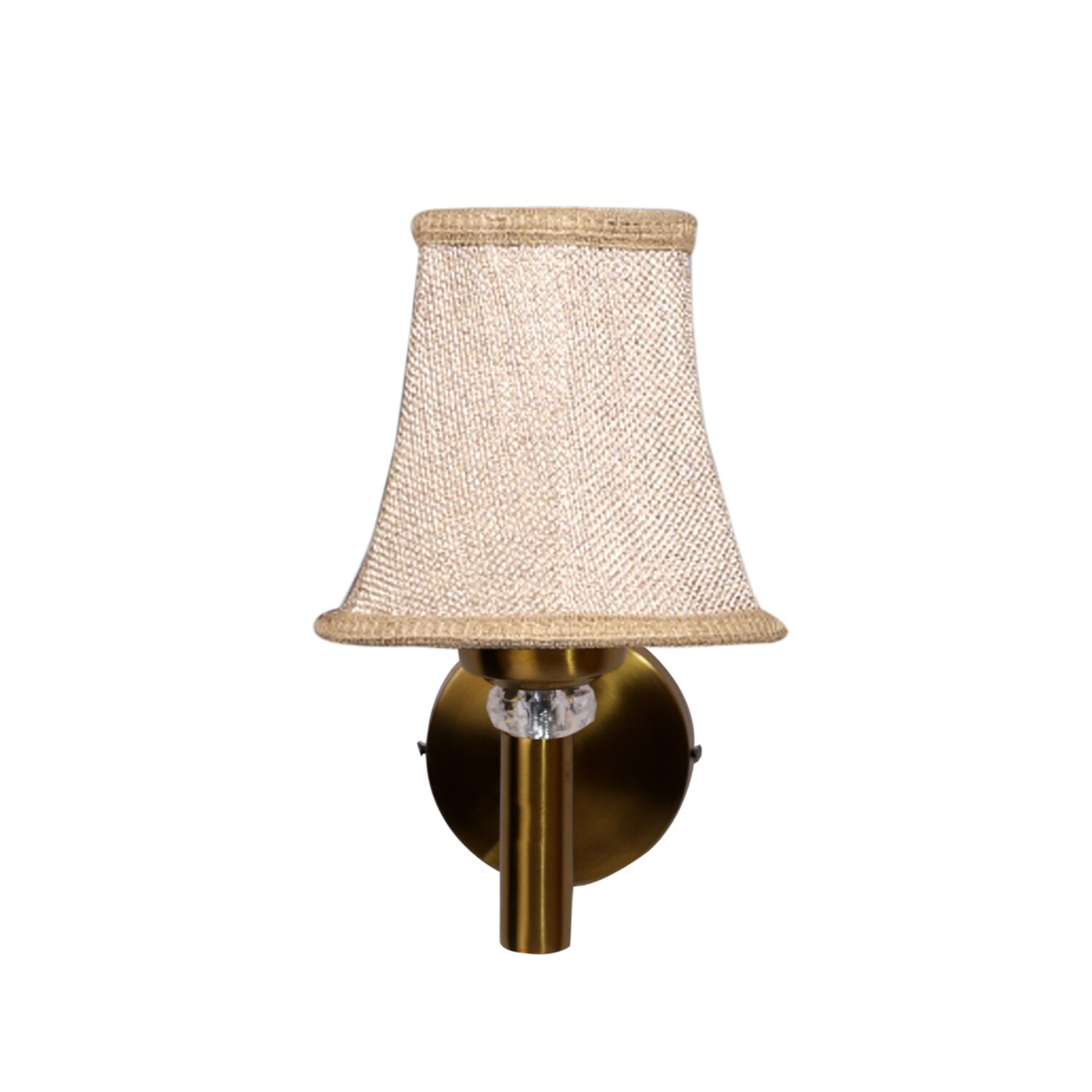 Devansh Gold Wall Mounted Lamp With Beige Jute Shade