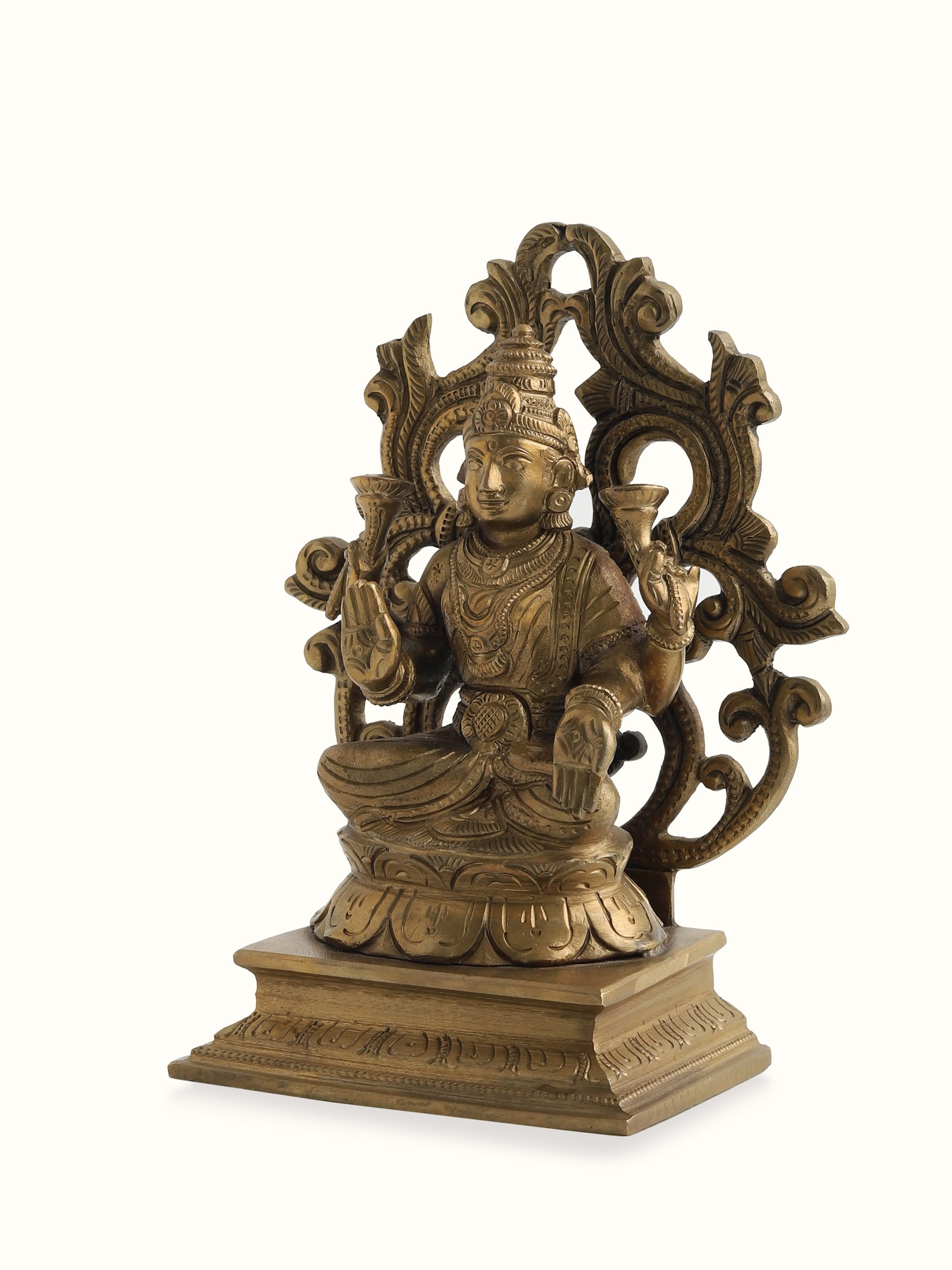 Bronze Lakshmi Filigree Idol