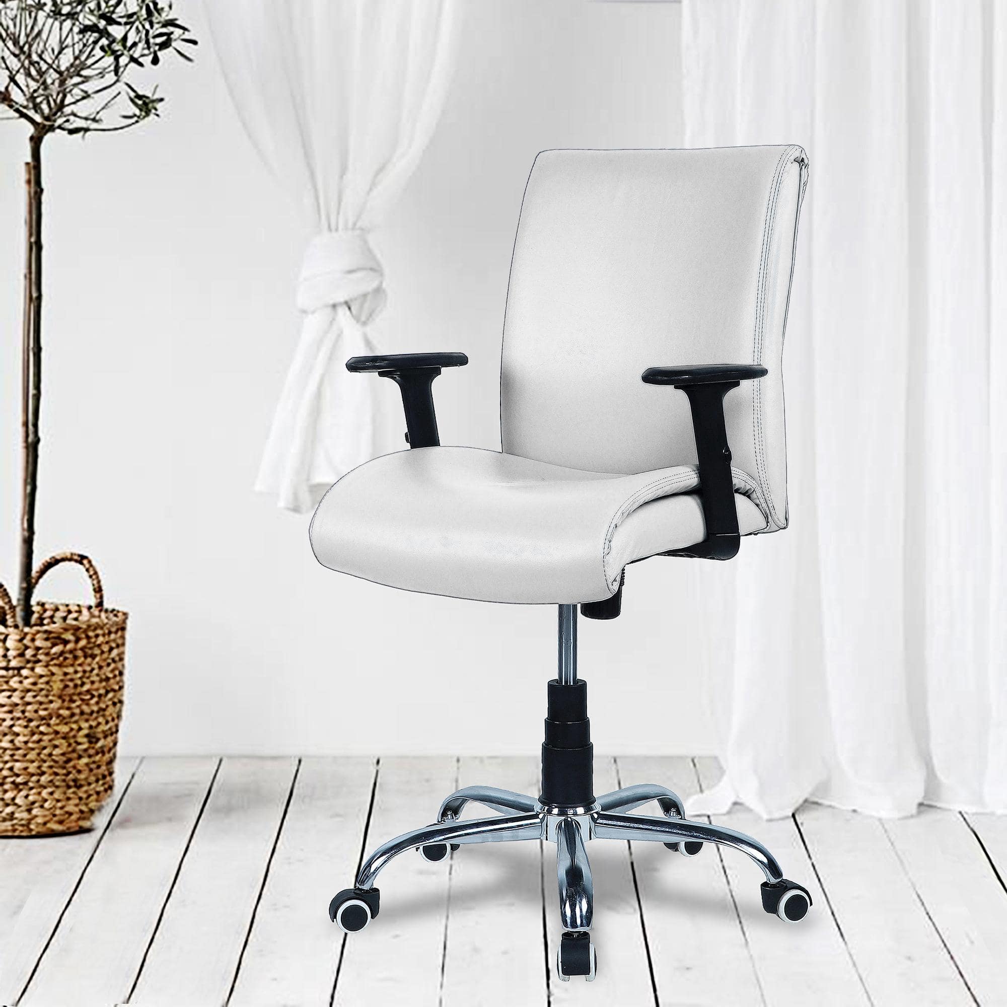 Teaauras High Back Executive Chair in White Colour