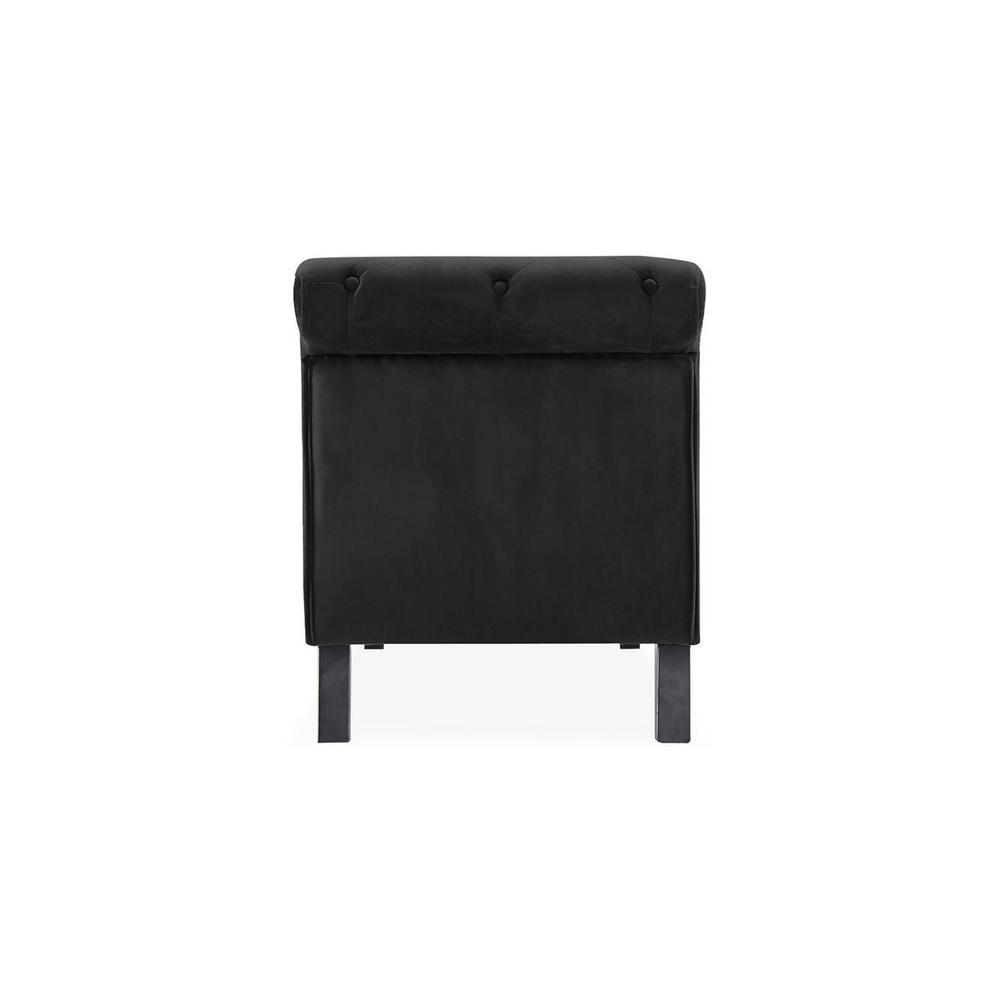Knup Velvet Chaise Launger in Black Colour